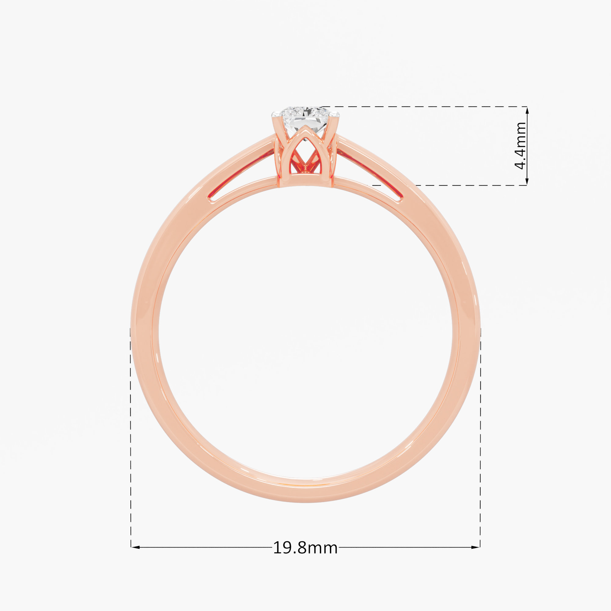 Radiant Solitaire Diamond Ring
