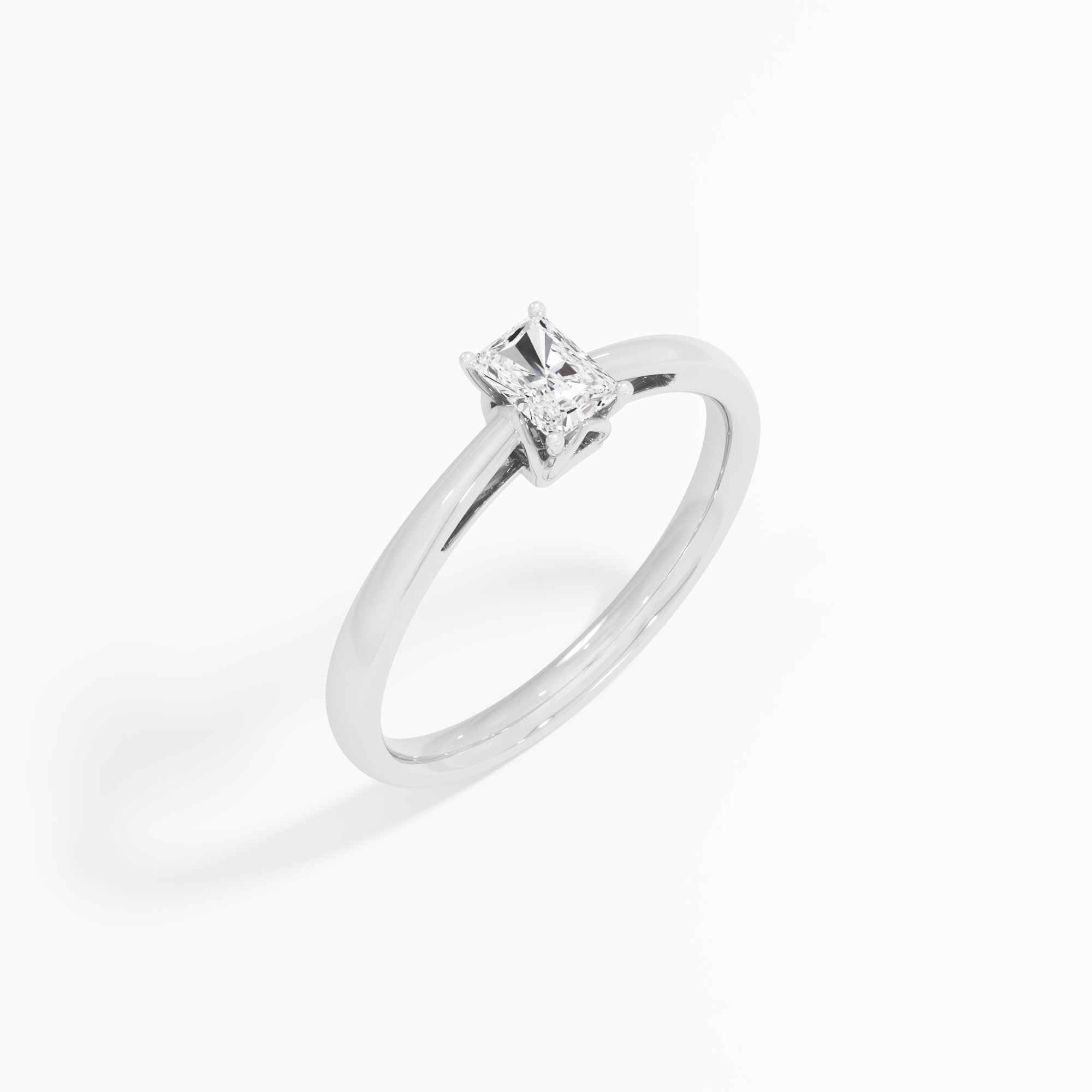 Radiant Solitaire Diamond Ring