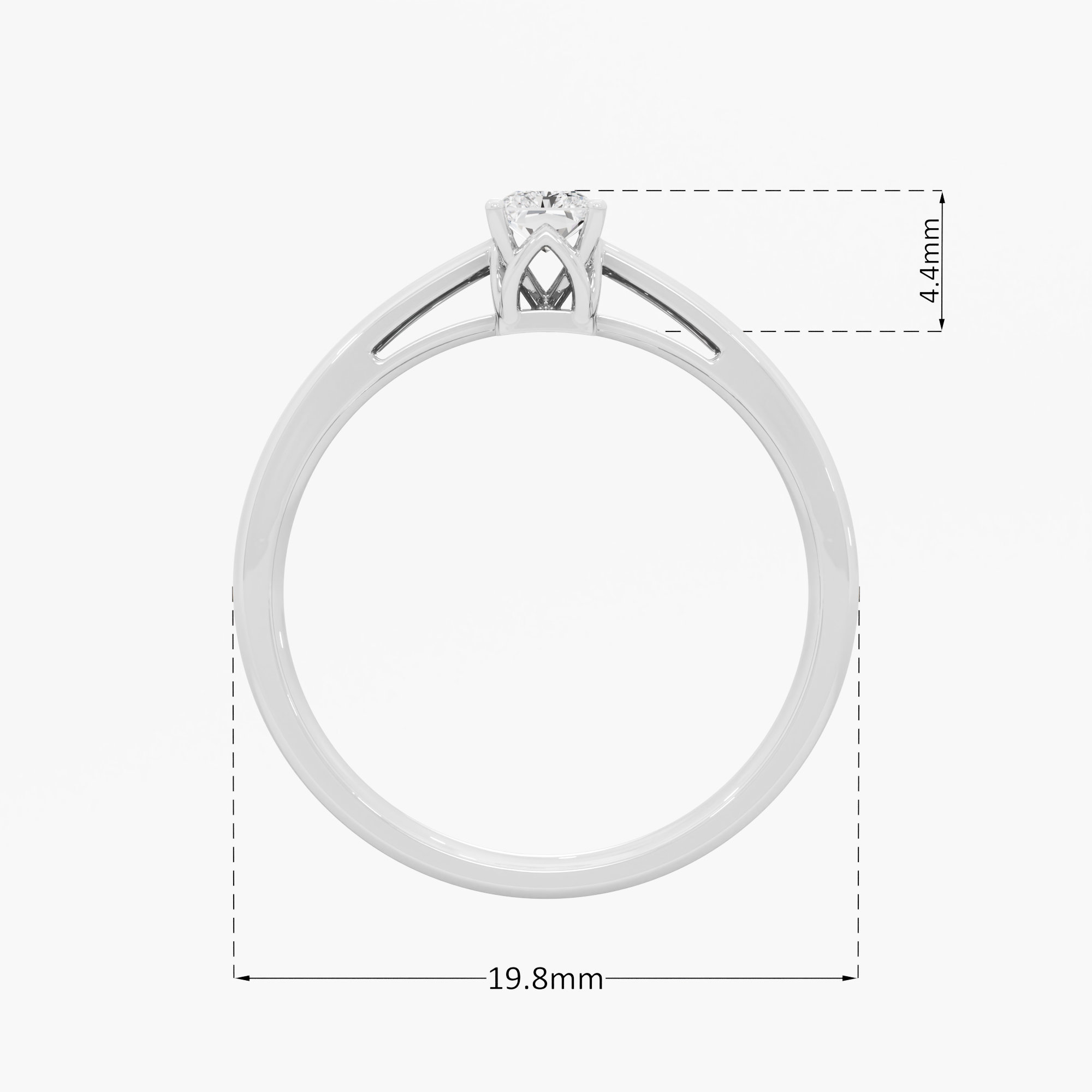 Radiant Solitaire Diamond Ring