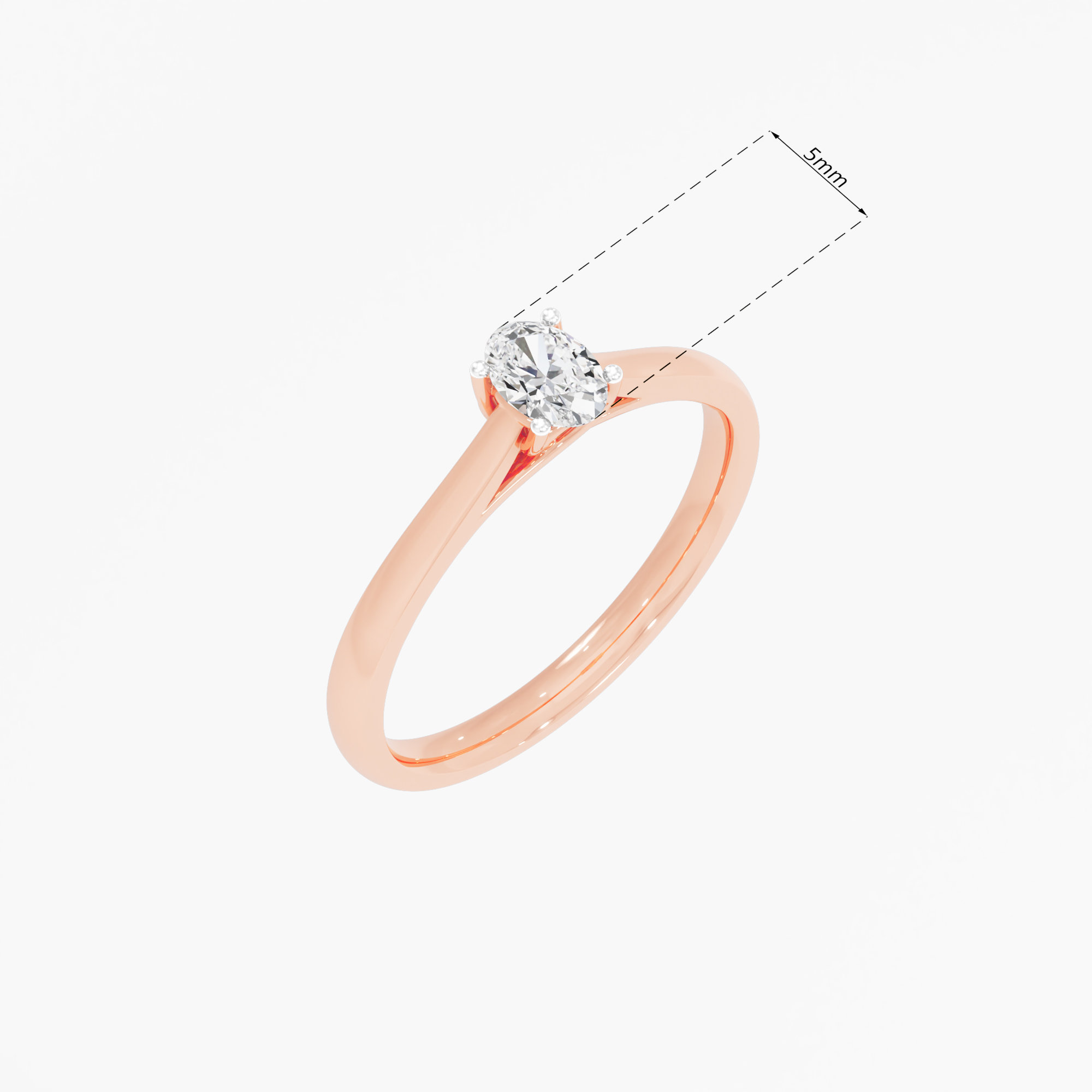 Radiant Oval Solitaire Ring