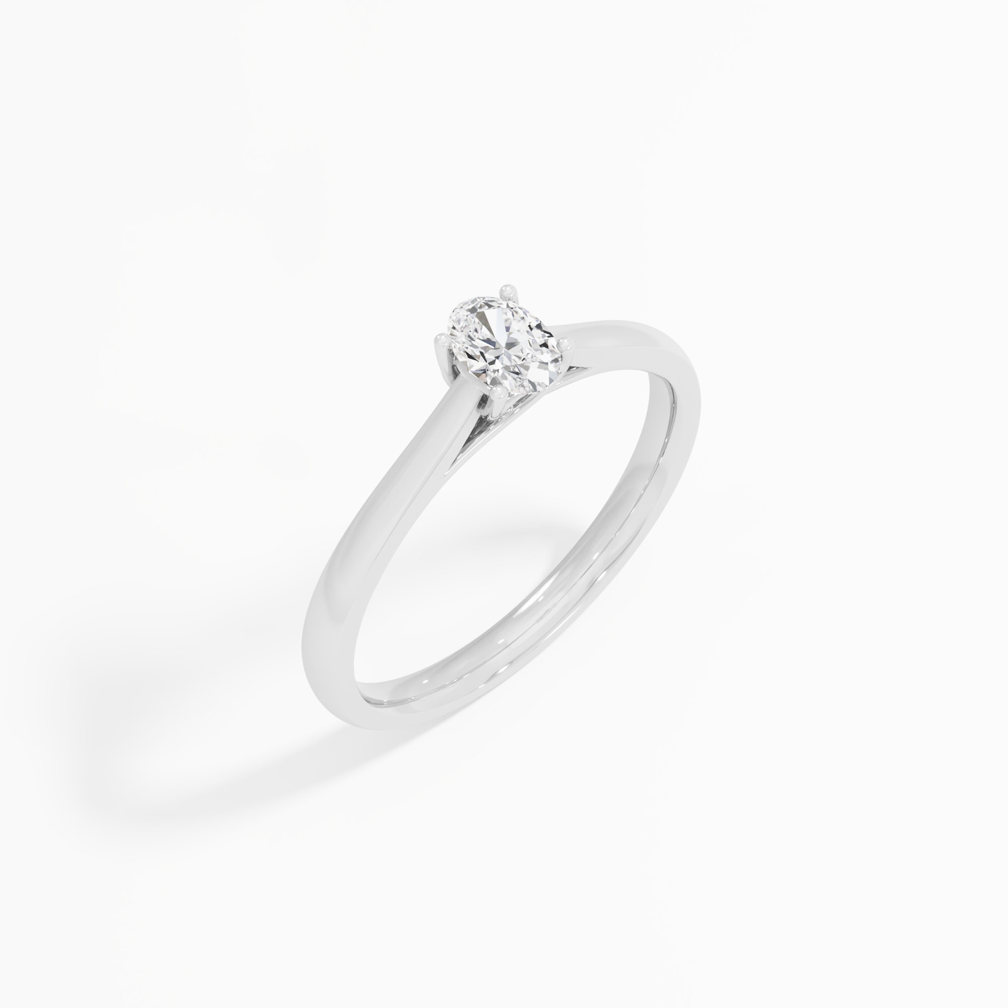 Radiant Oval Solitaire Ring