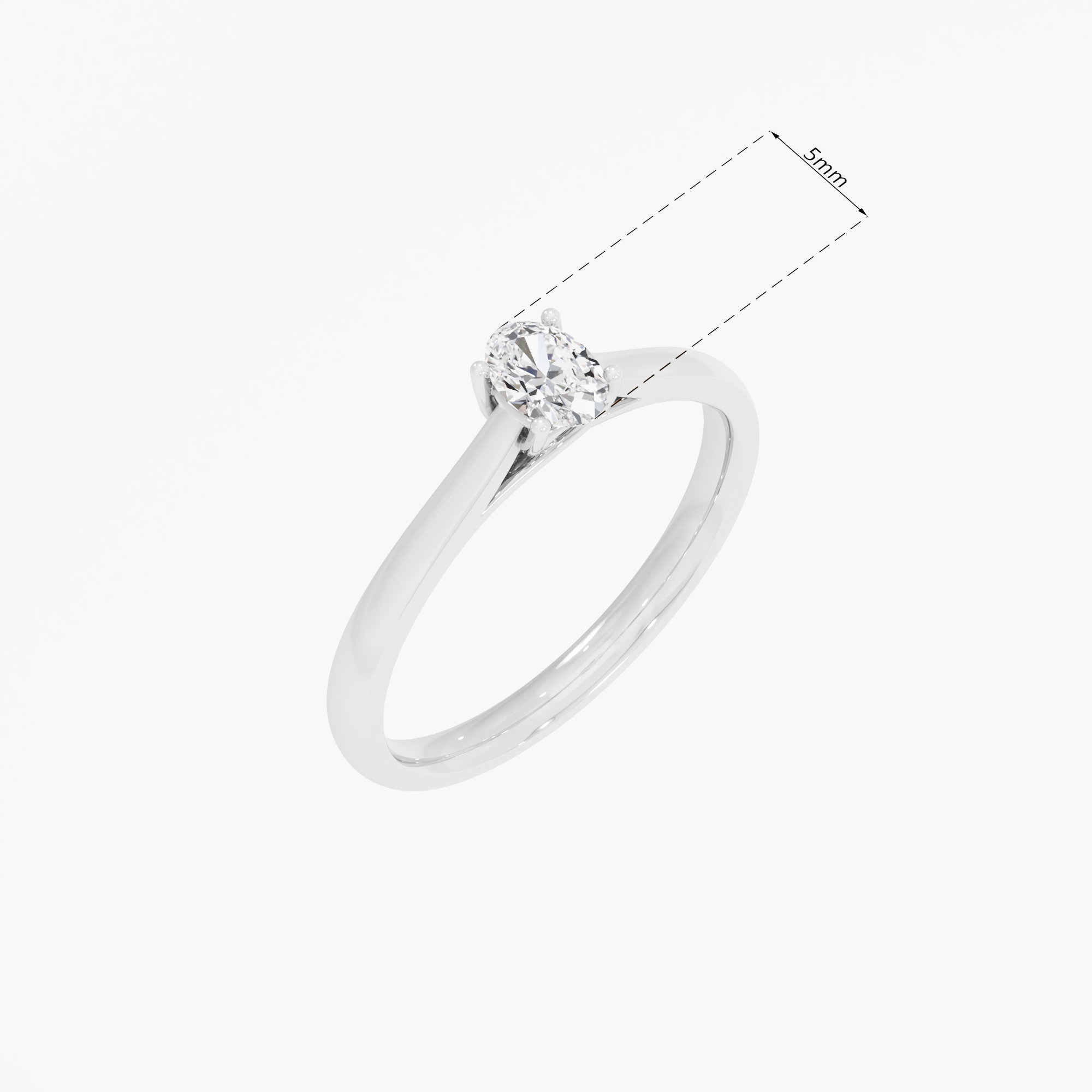 Radiant Oval Solitaire Ring