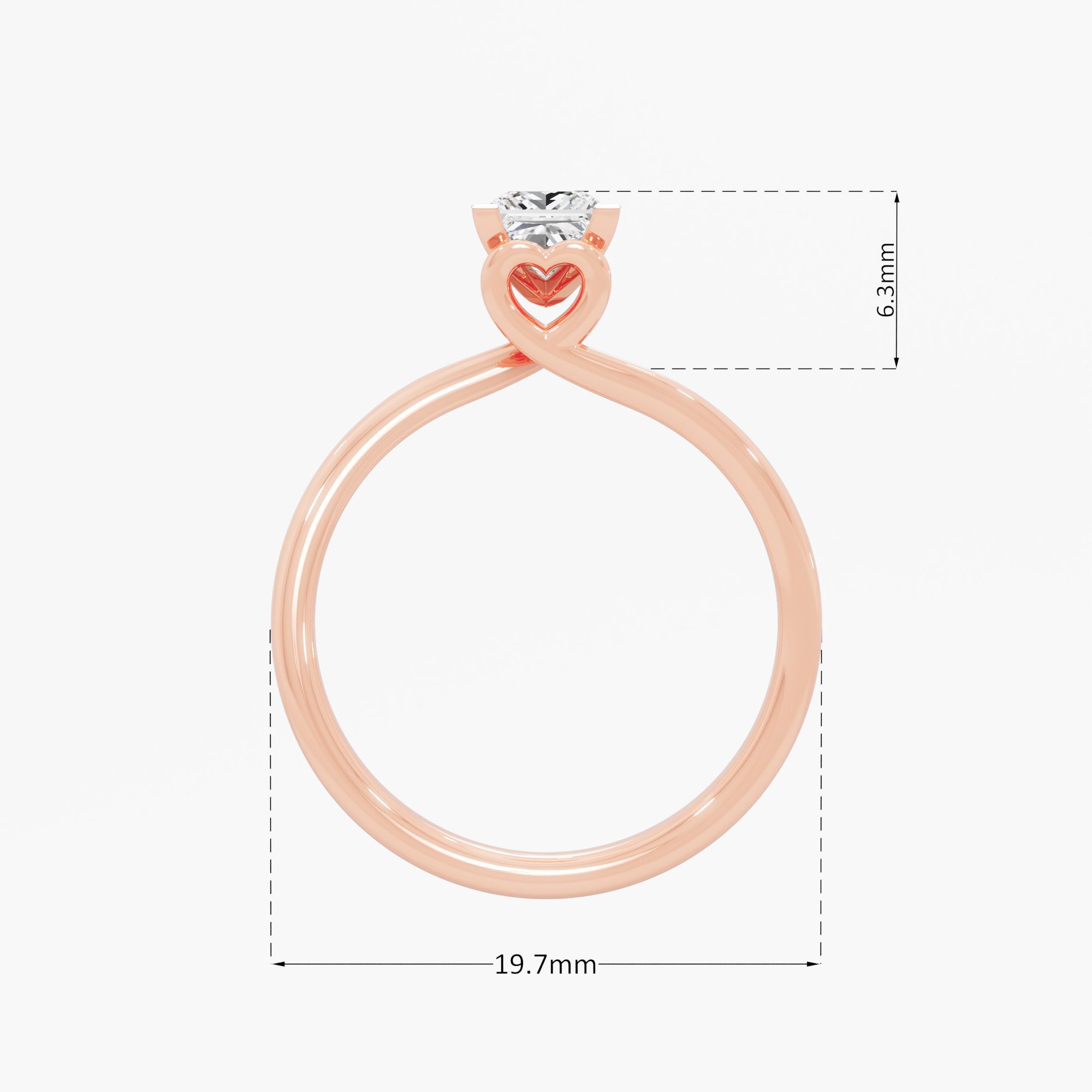 Serene Princess Solitaire Ring