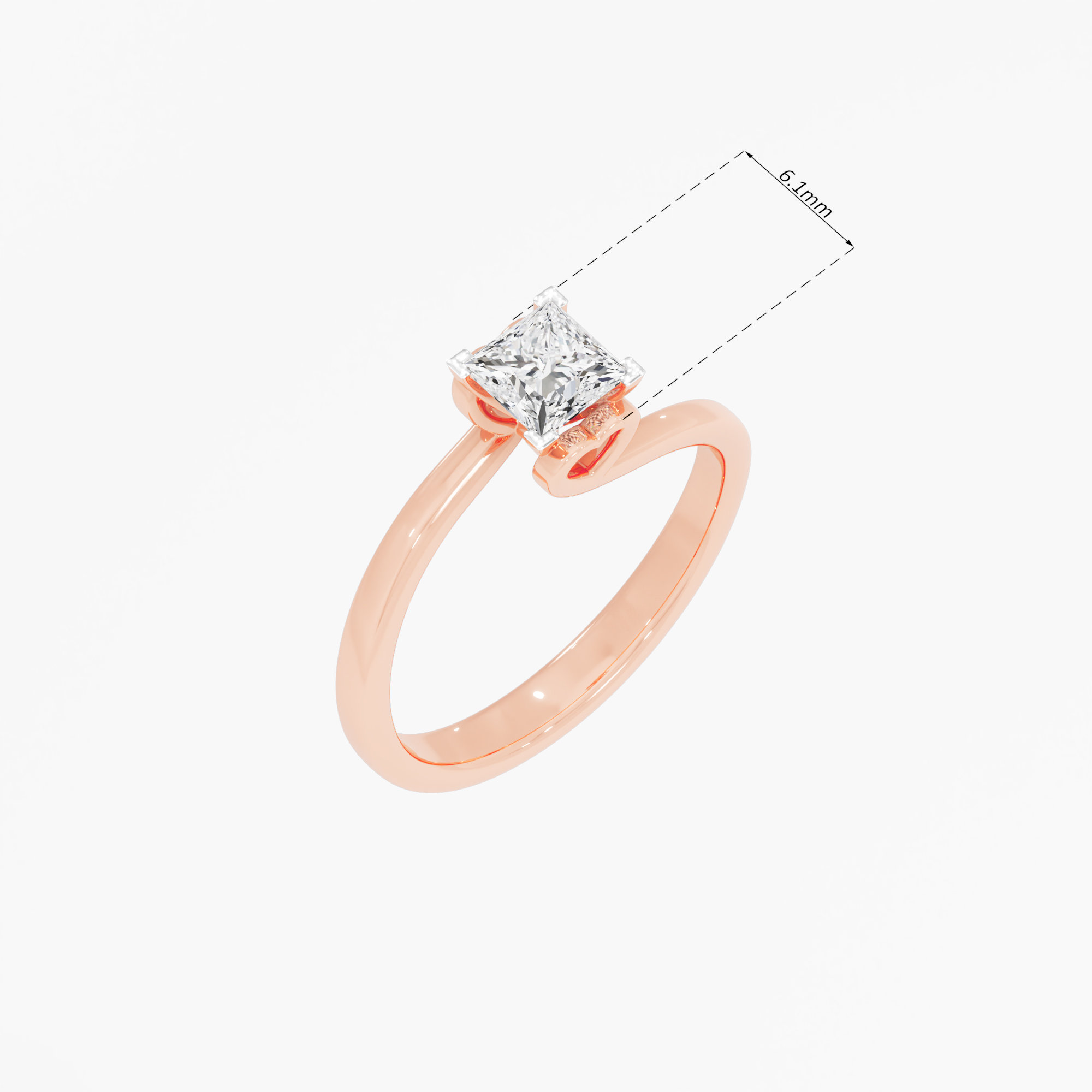 Serene Princess Solitaire Ring