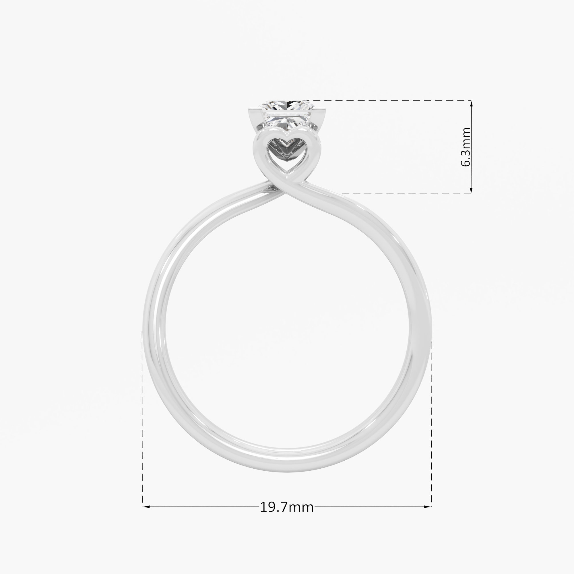 Serene Princess Solitaire Ring