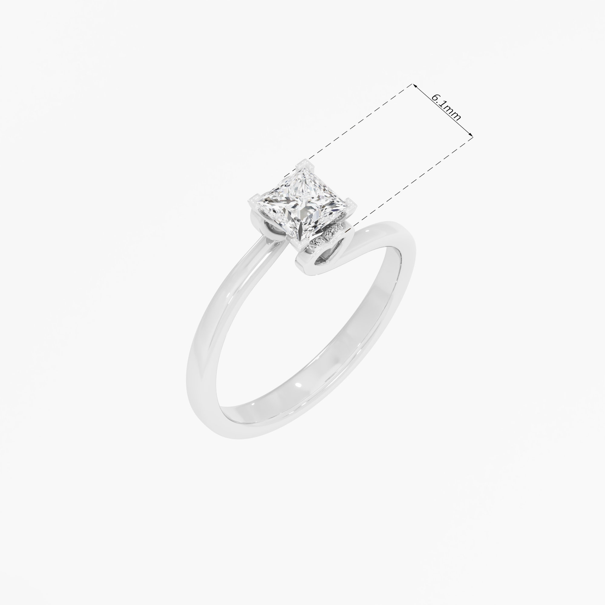 Serene Princess Solitaire Ring