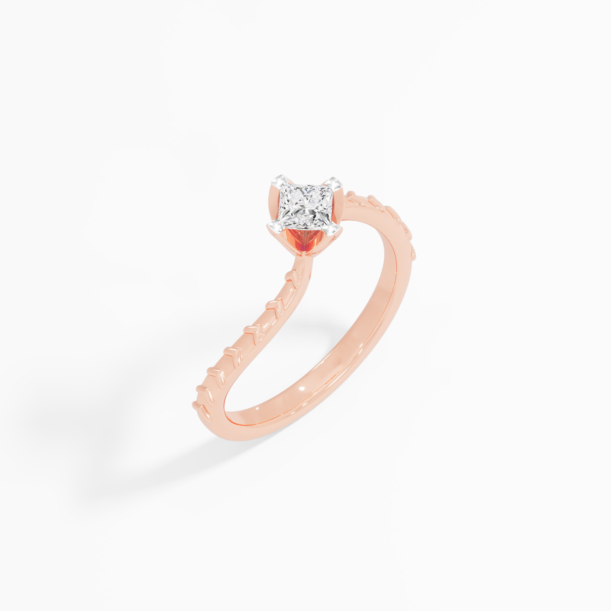Princess Solitaire Diamond Ring