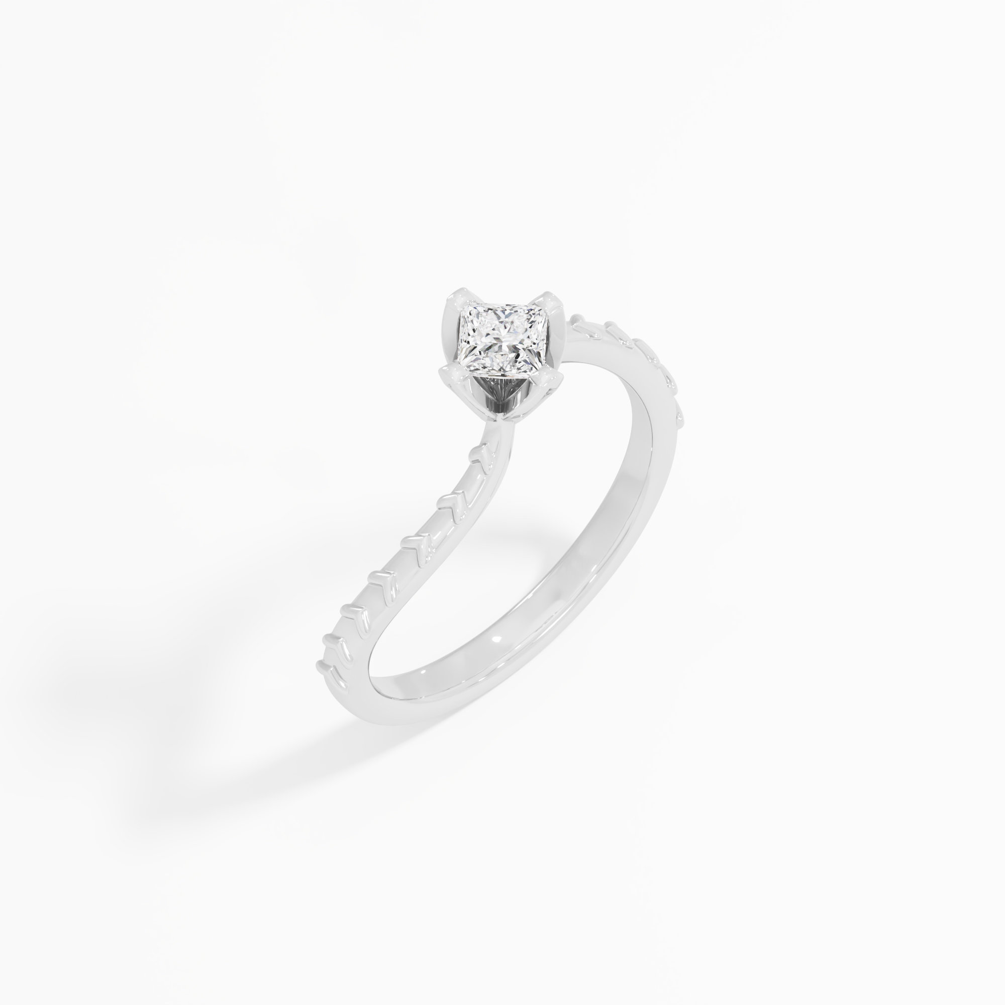 Princess Solitaire Diamond Ring