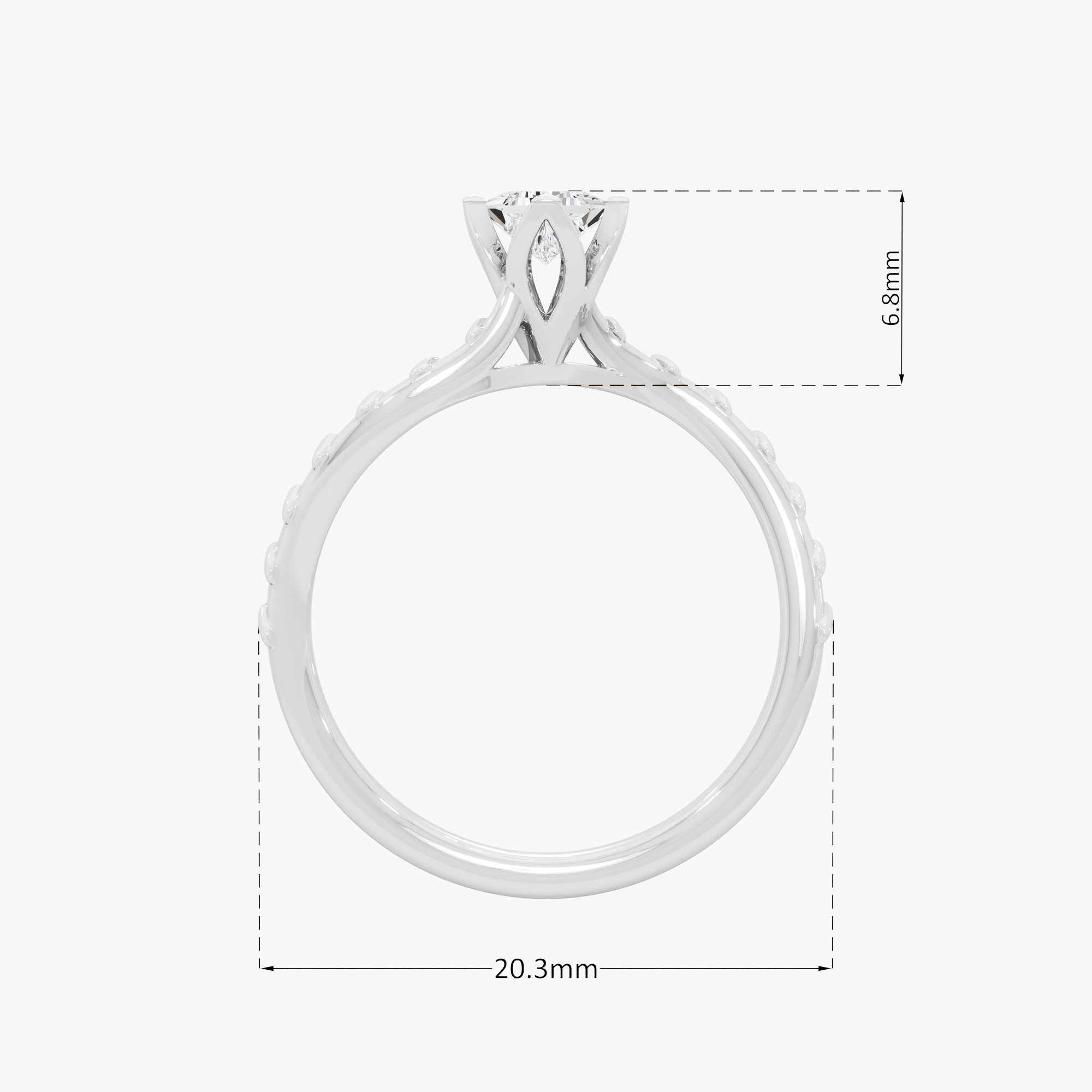 Princess Solitaire Diamond Ring