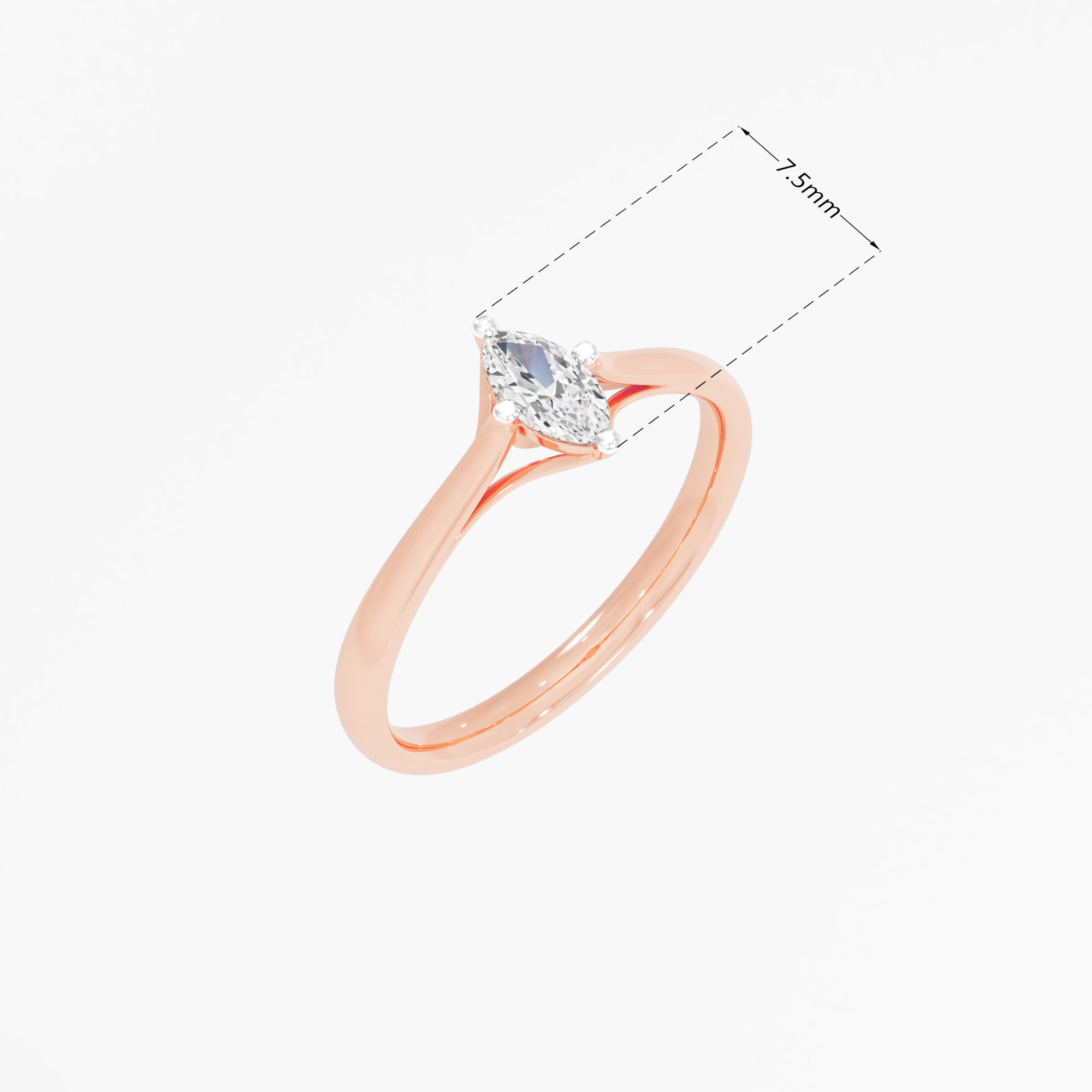 Timeless Marquise Solitaire Diamond Ring