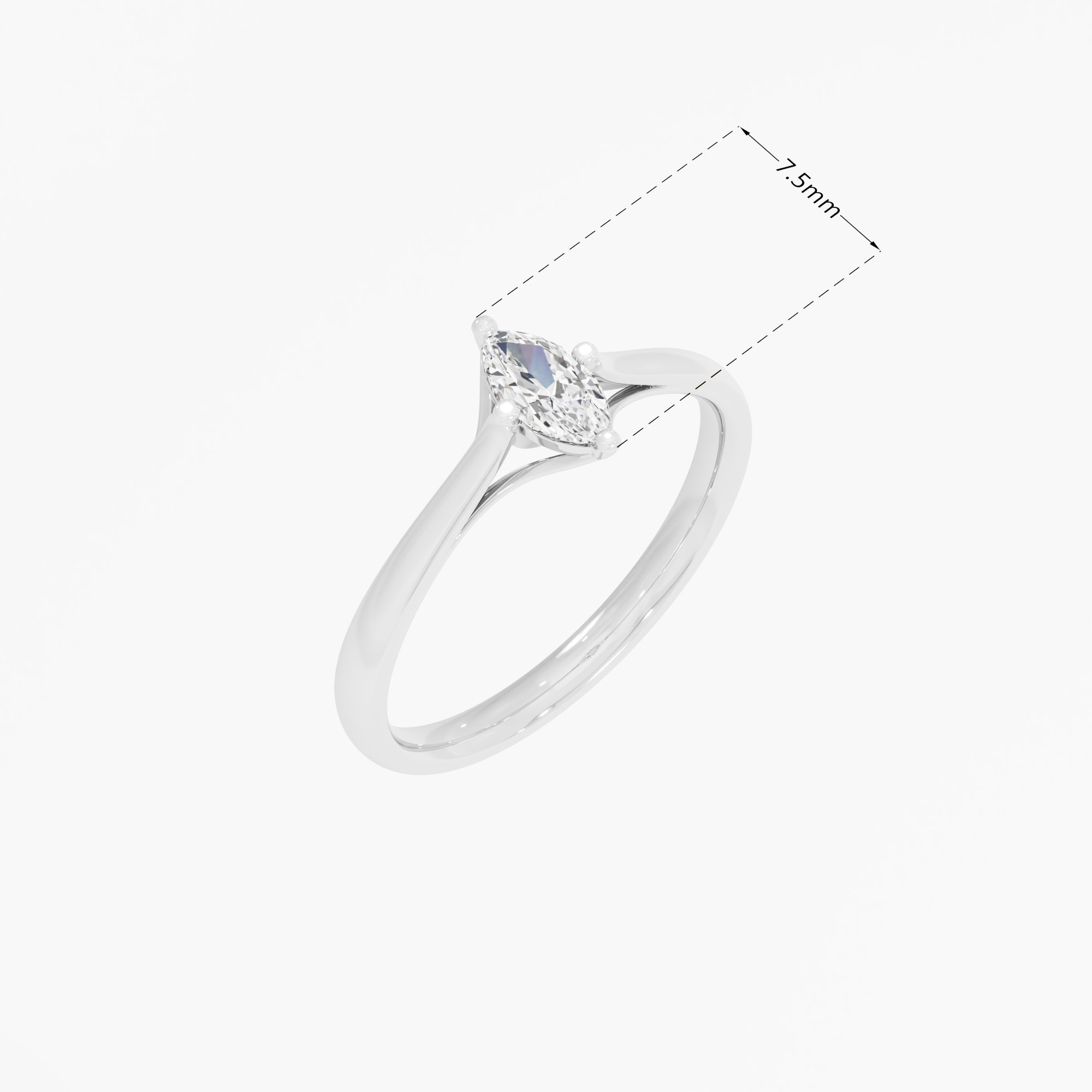 Timeless Marquise Solitaire Diamond Ring