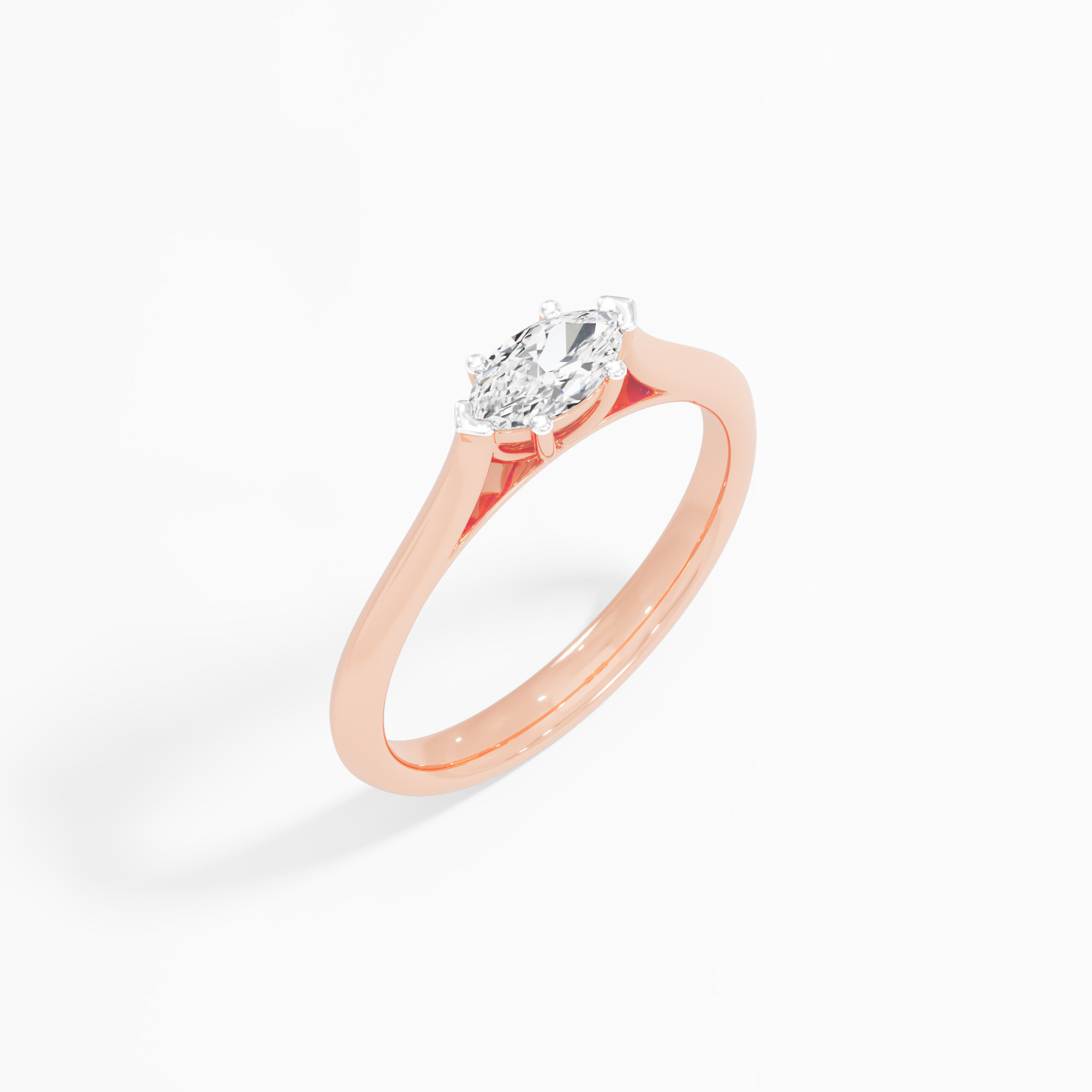 Elegant Marquise Solitaire Ring