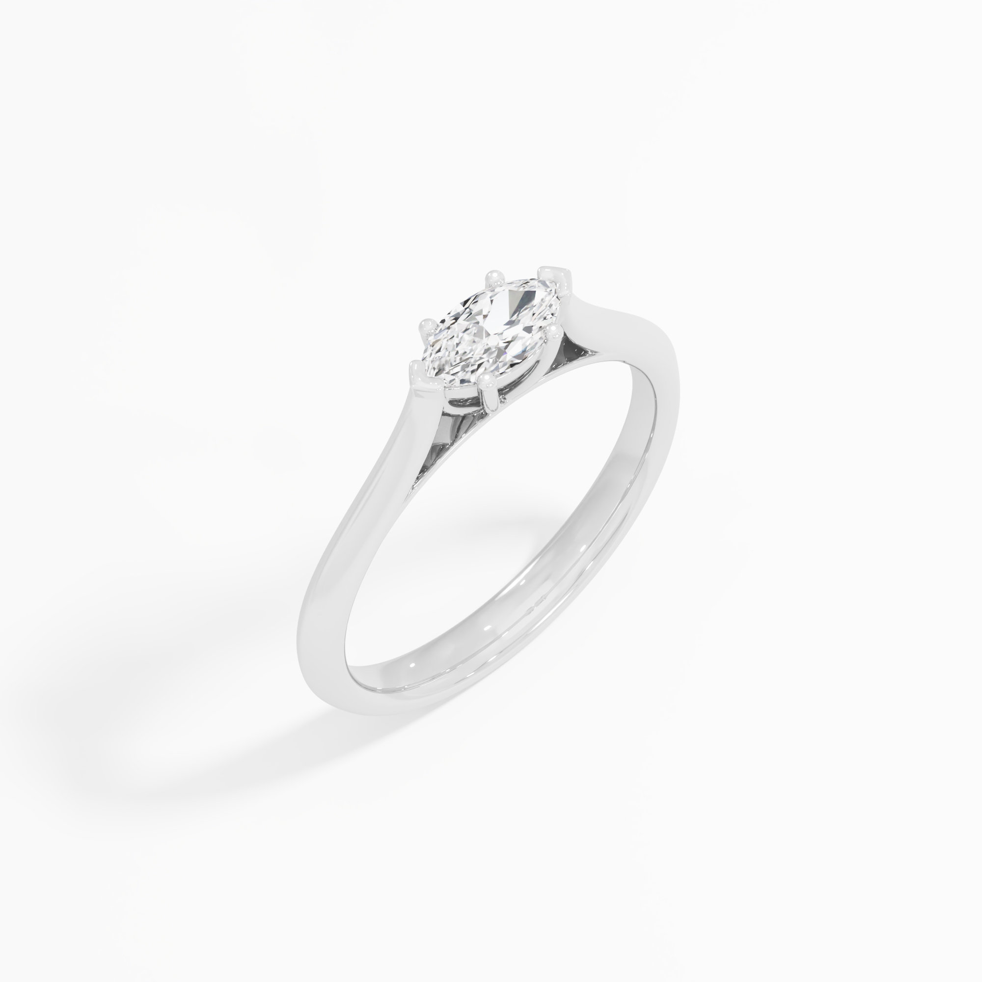 Elegant Marquise Solitaire Ring