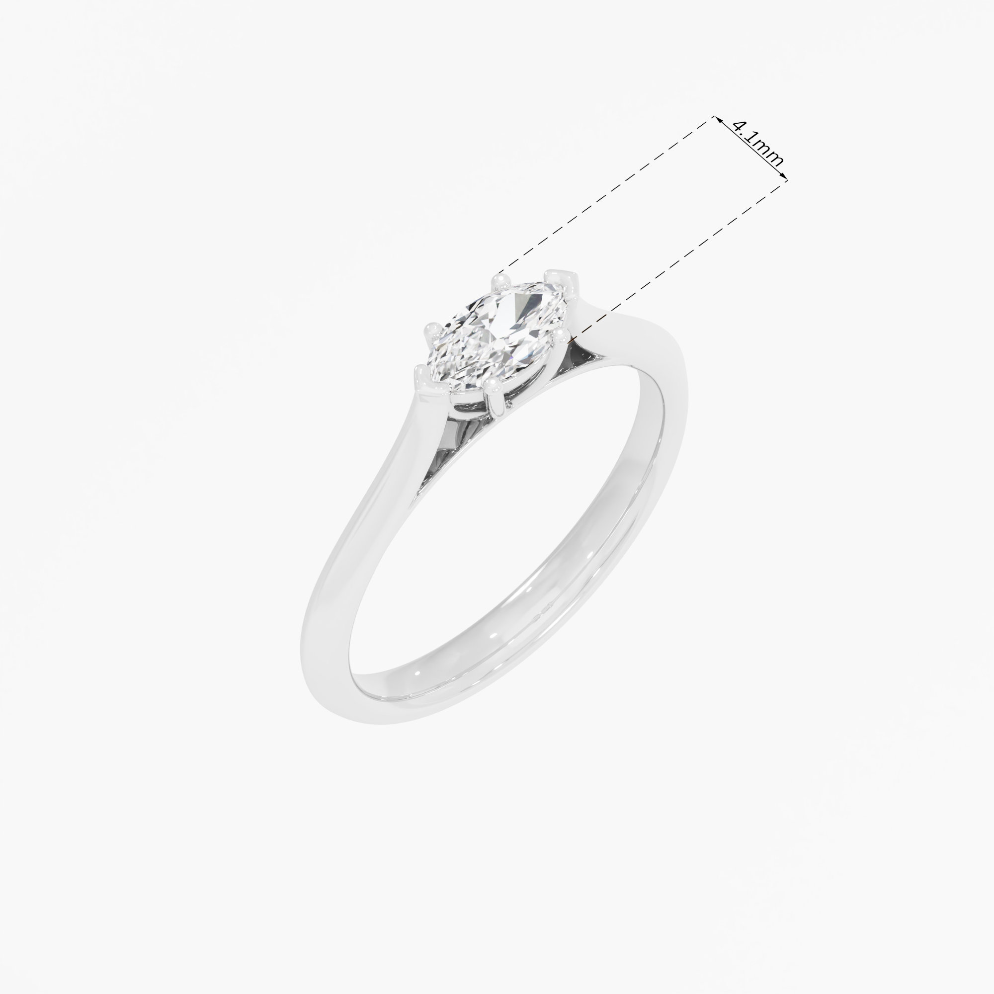 Elegant Marquise Solitaire Ring