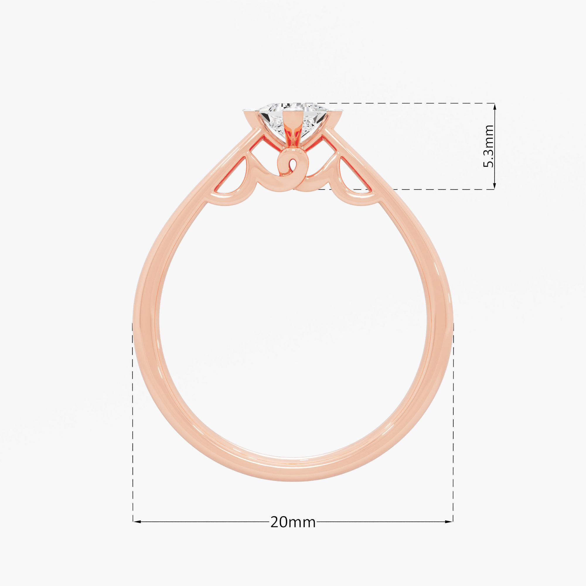Radiant Princess Solitaire Ring