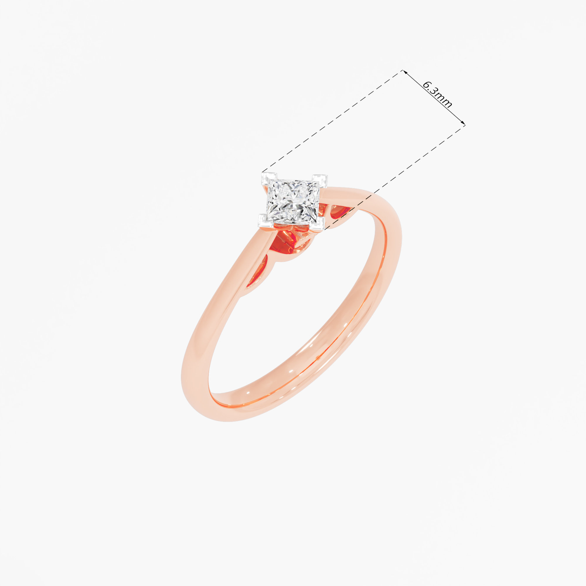Radiant Princess Solitaire Ring