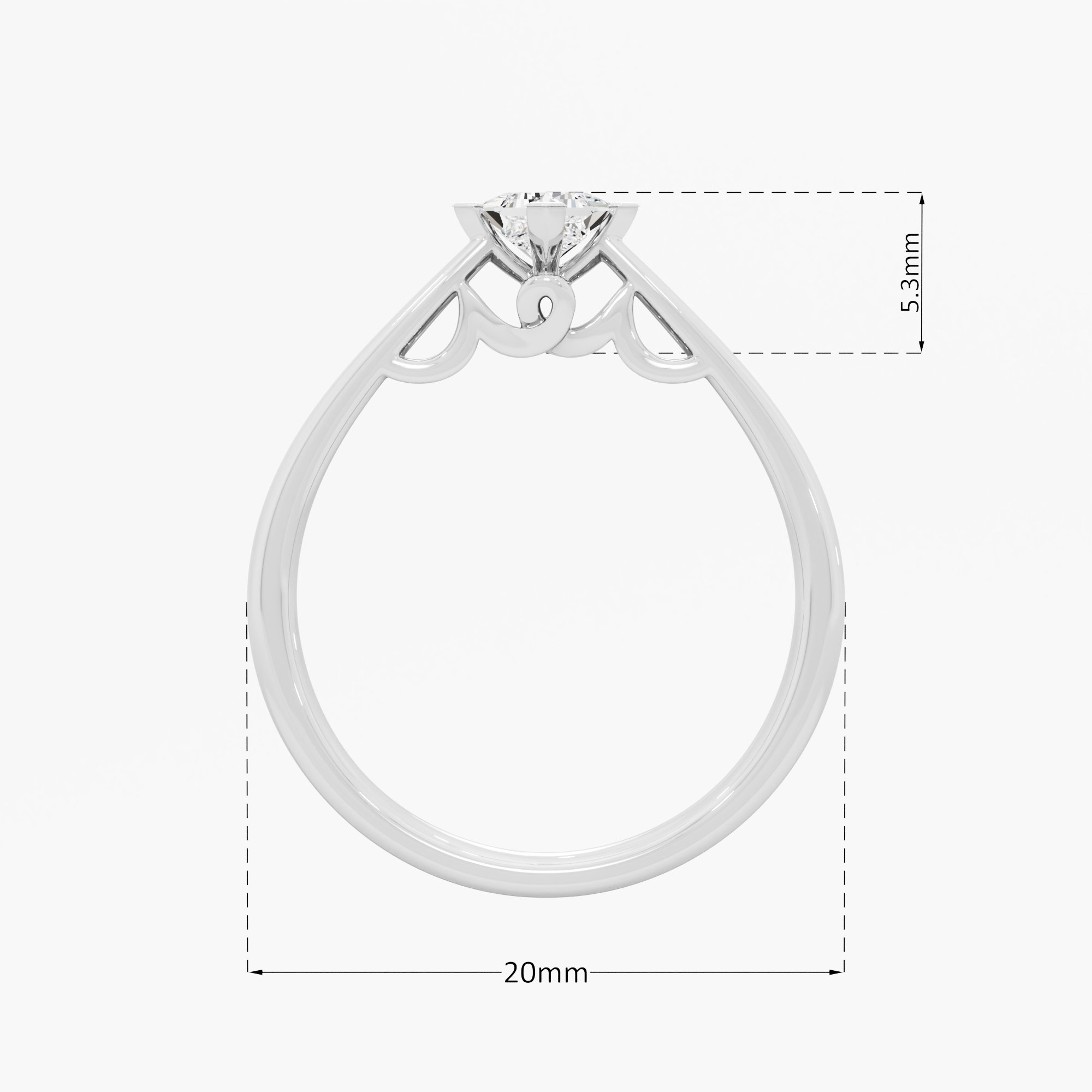 Radiant Princess Solitaire Ring