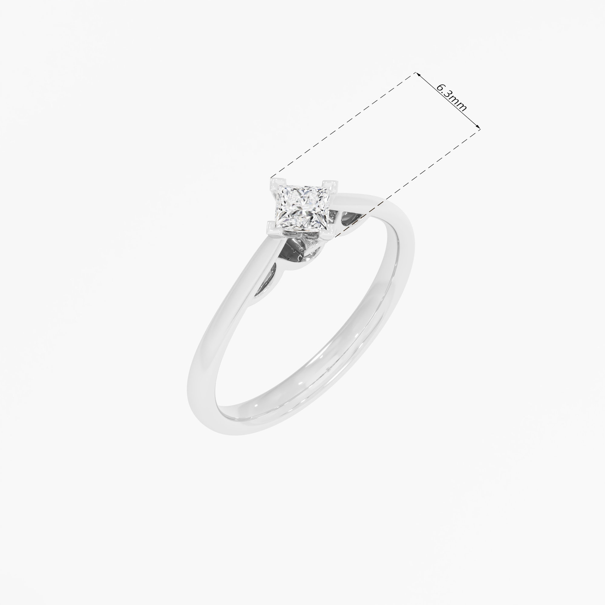Radiant Princess Solitaire Ring