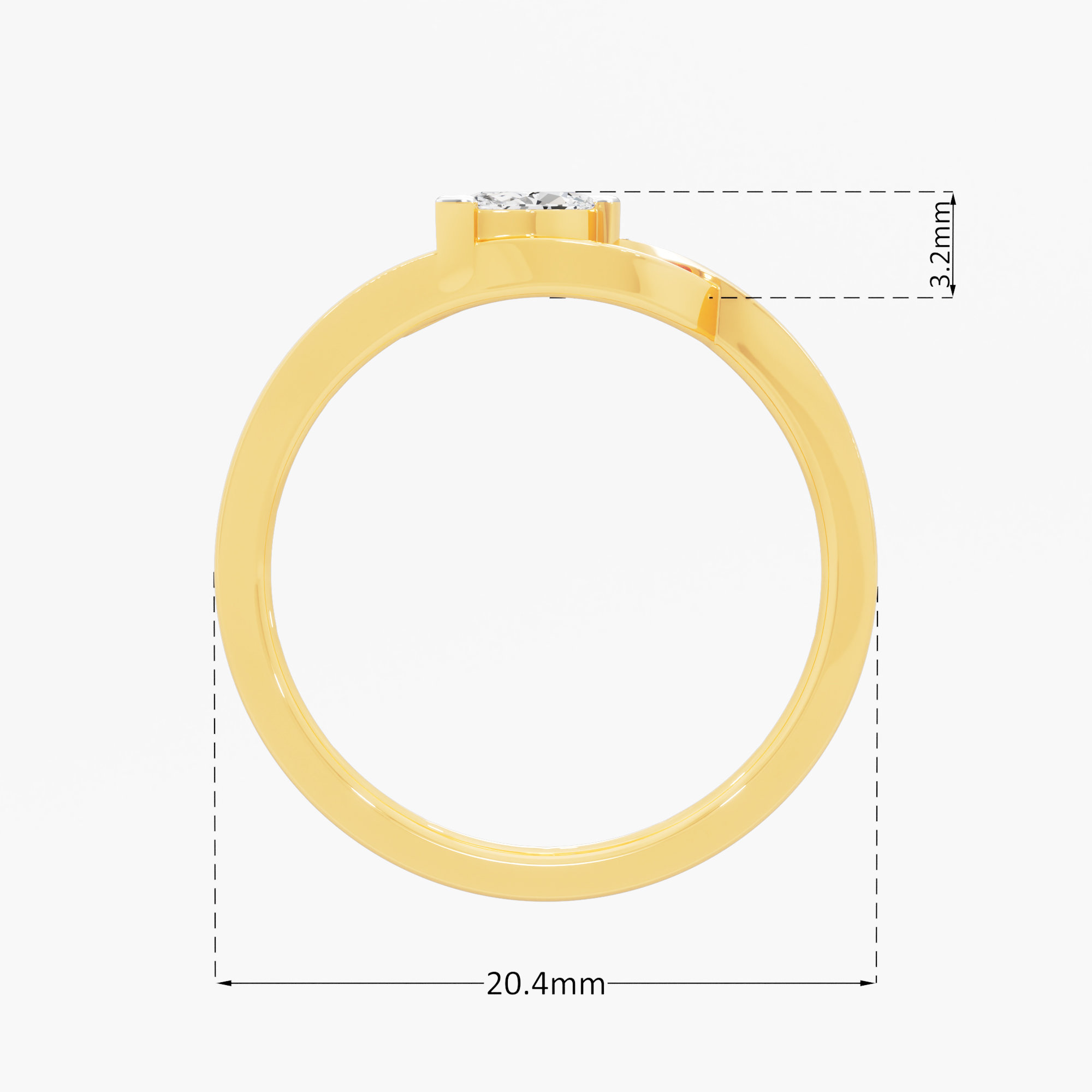 Woven Marquise Diamond Ring in 9KT Yellow Gold (Diamond Quality: FG-VVS VS)