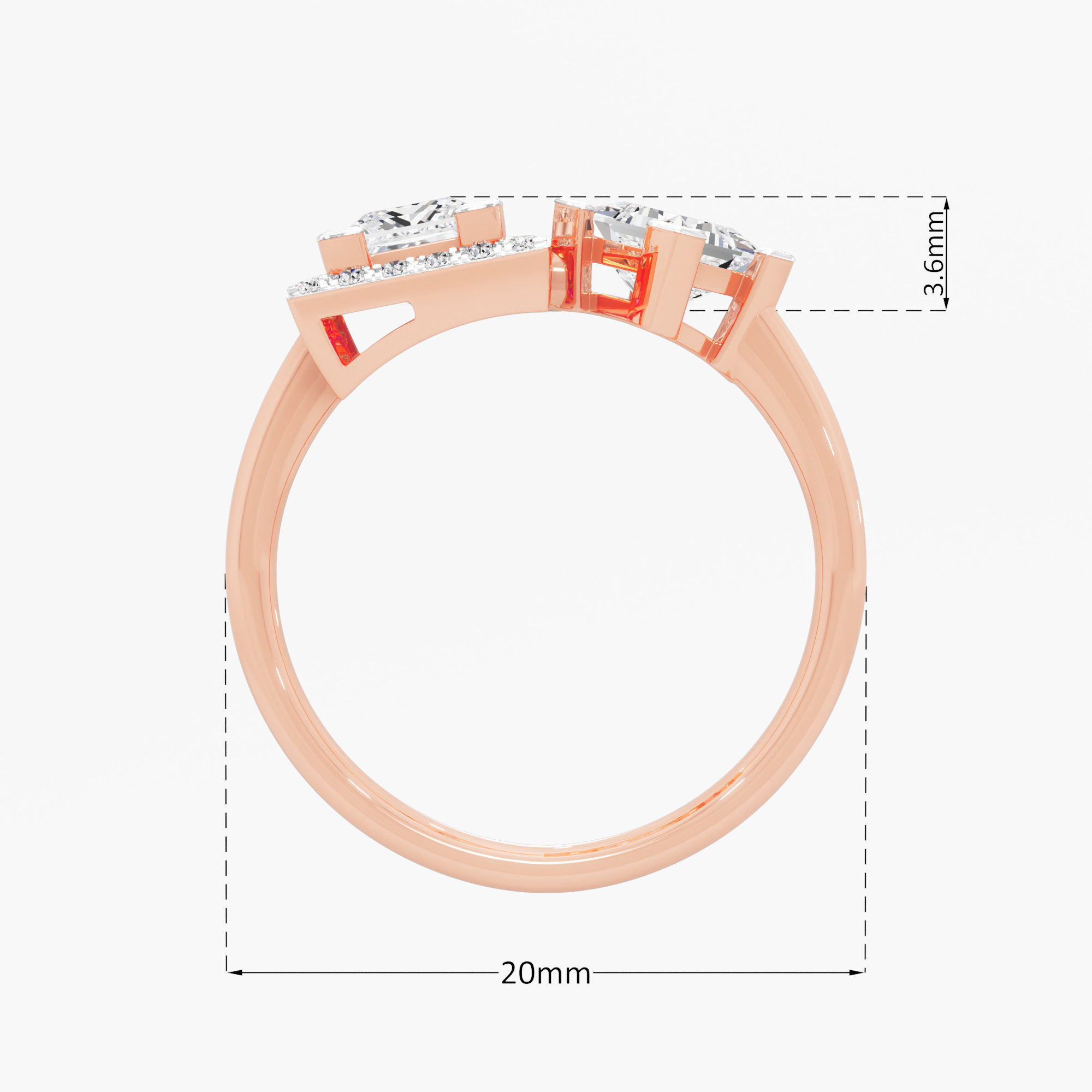 Square Radiance Diamond Ring