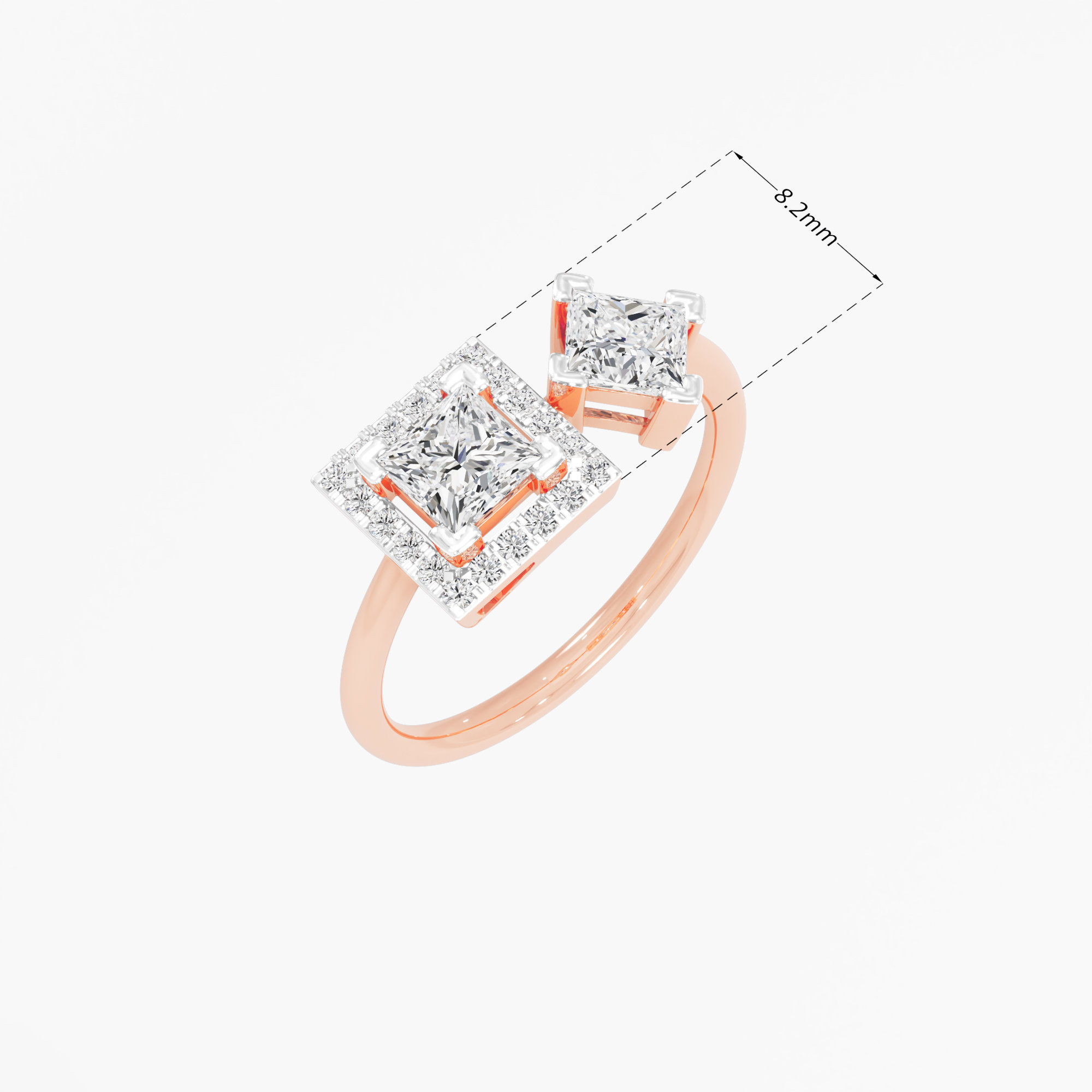 Square Radiance Diamond Ring