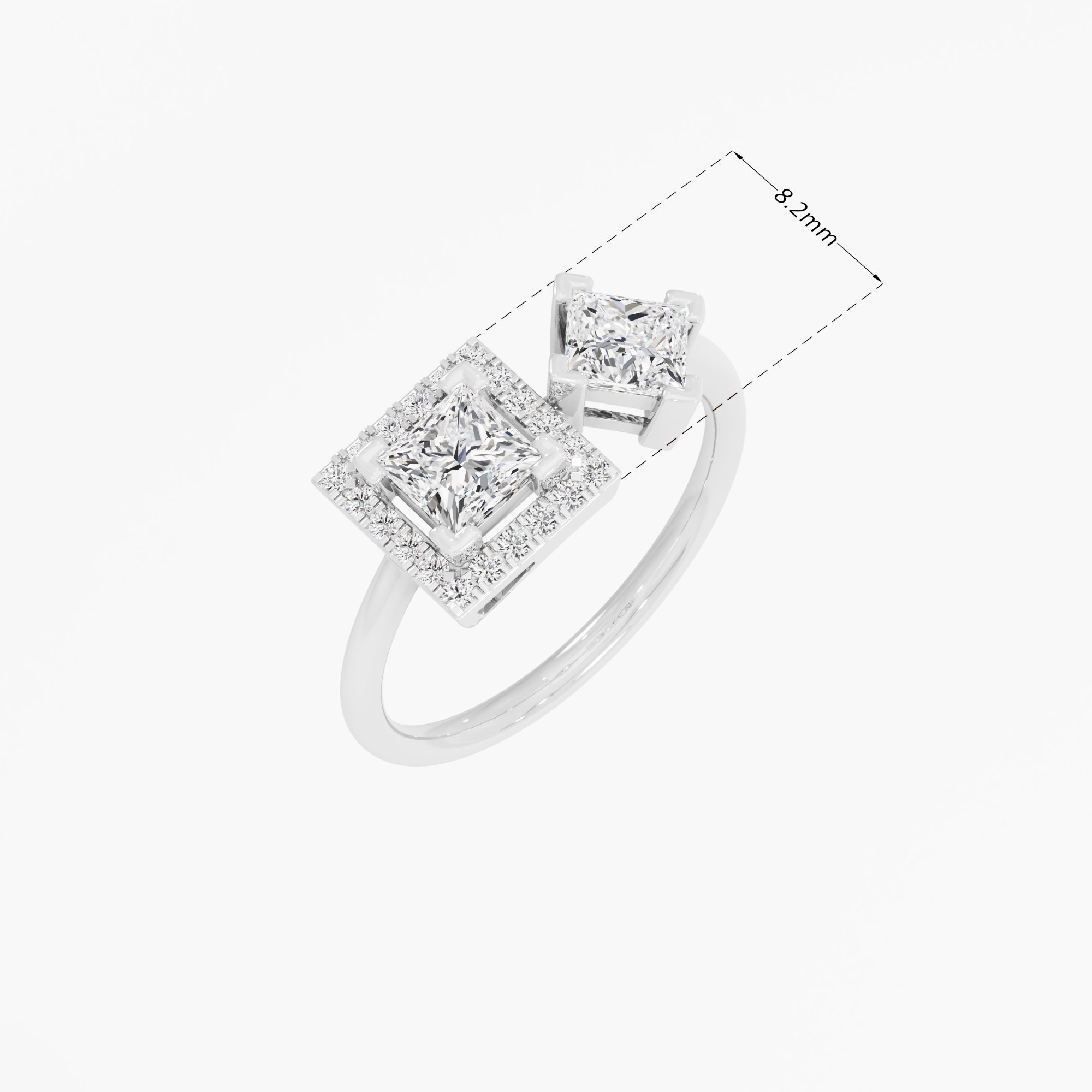 Square Radiance Diamond Ring