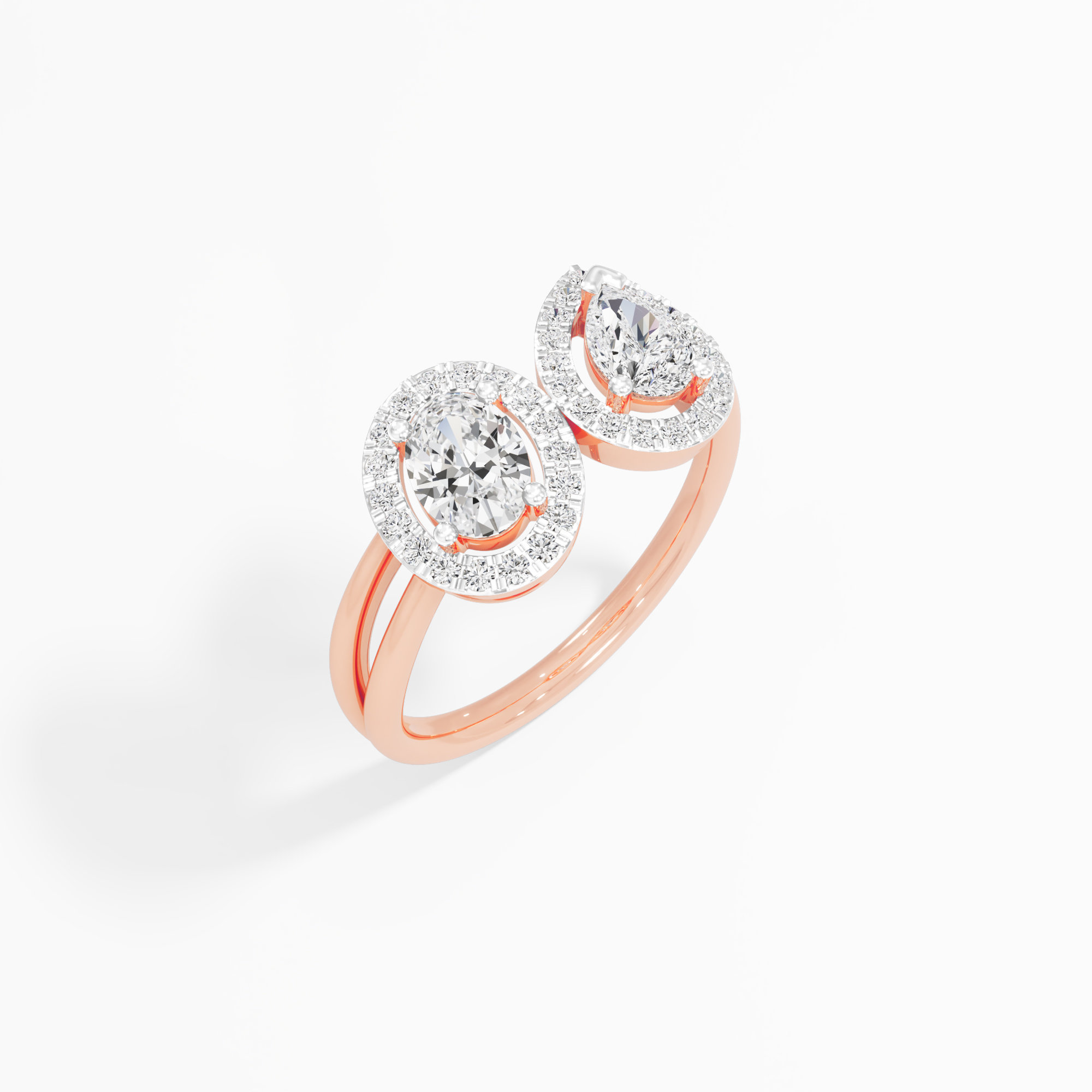 Linked Luster Diamond Ring