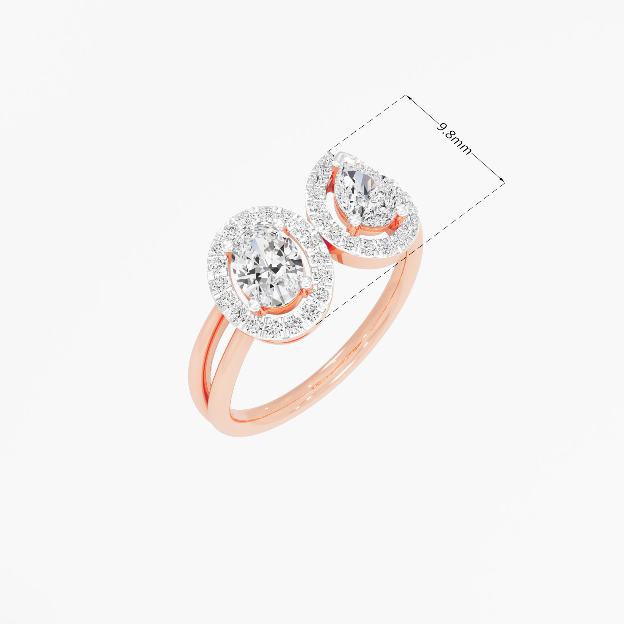 Linked Luster Diamond Ring