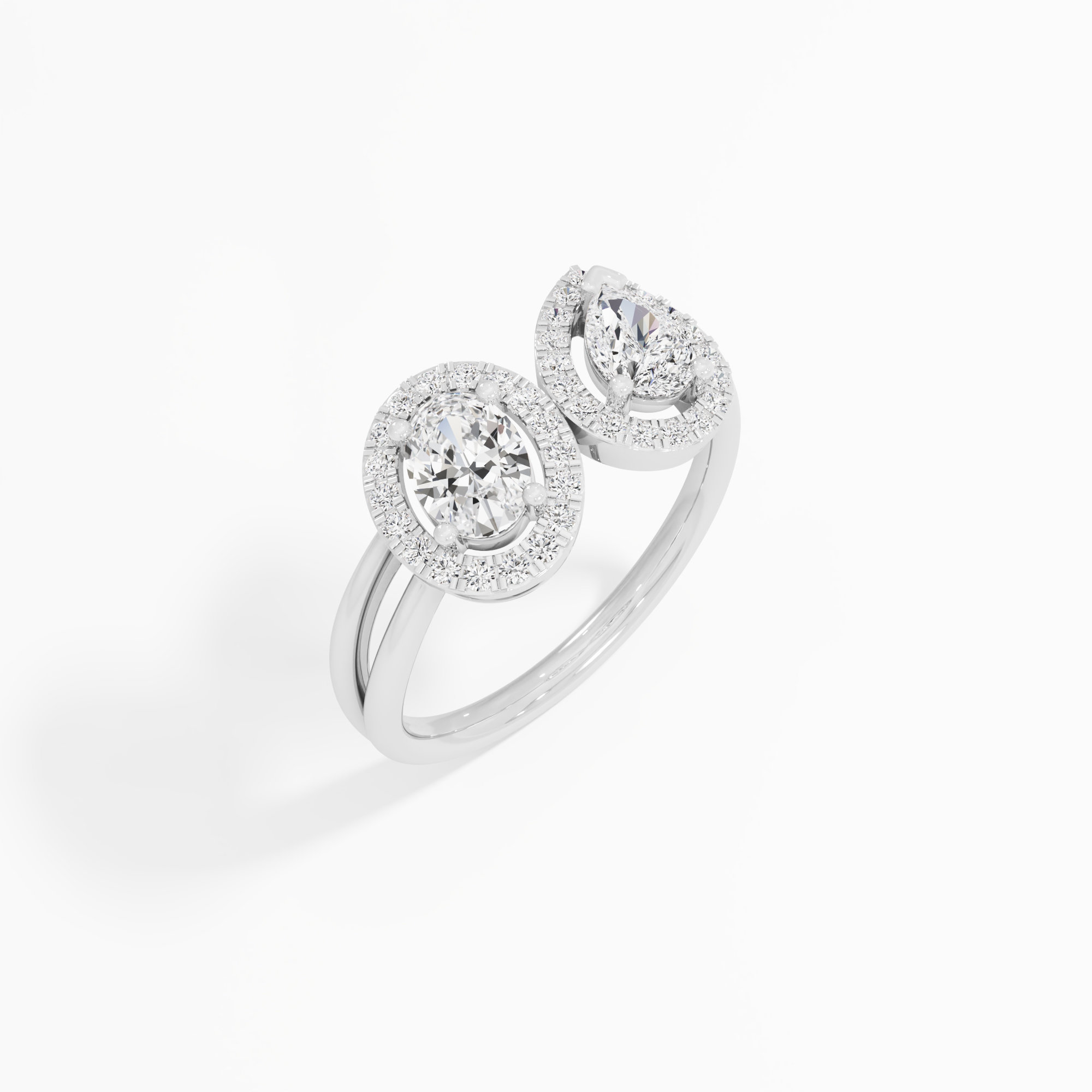 Linked Luster Diamond Ring