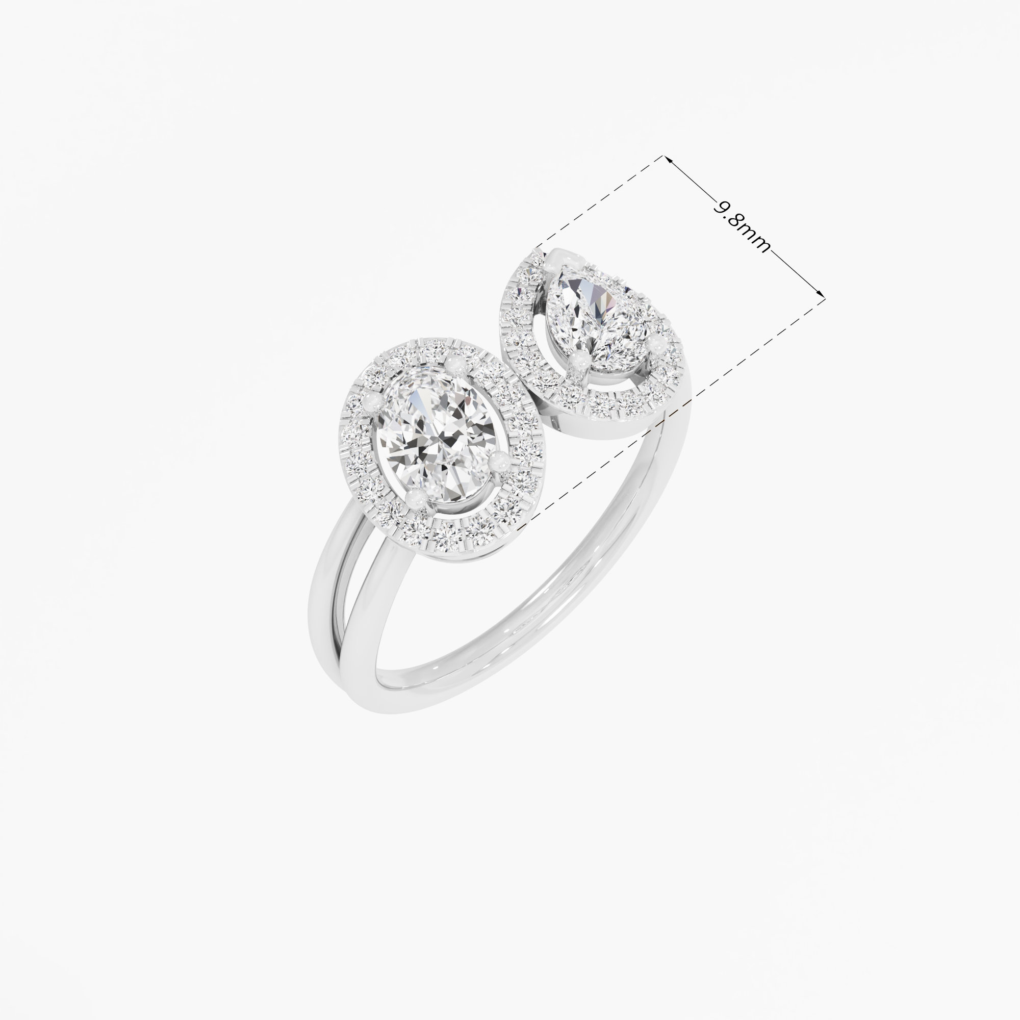 Linked Luster Diamond Ring