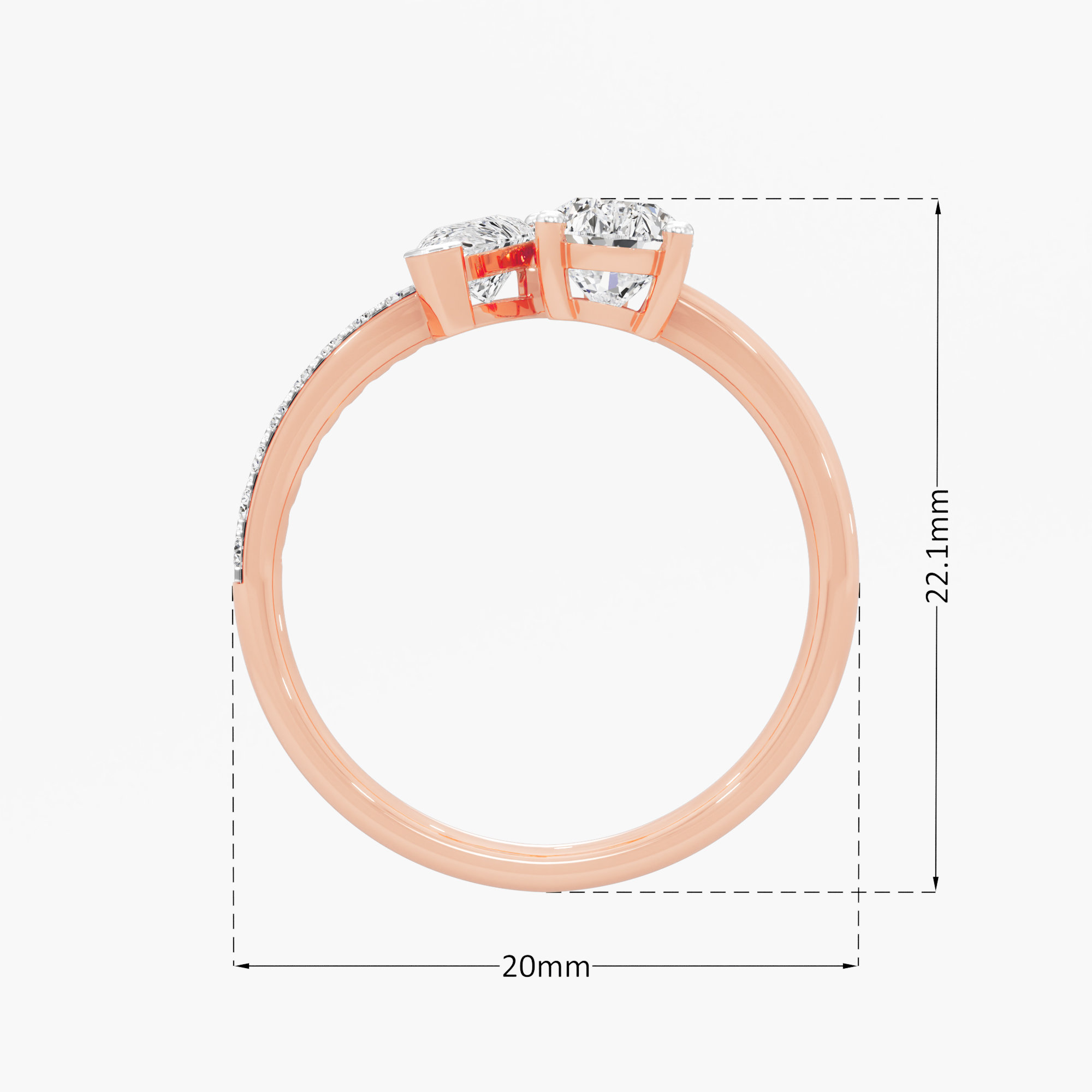 Dewdrop Duo Diamond Ring