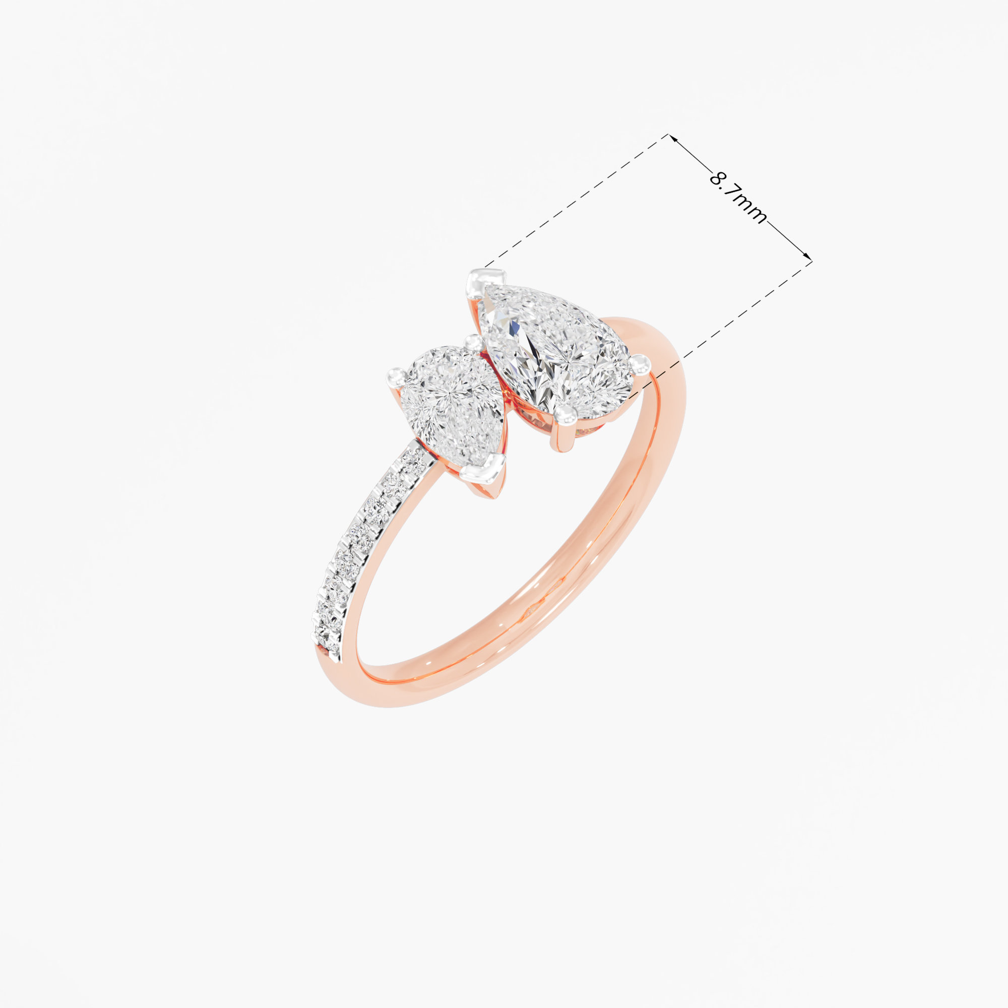 Dewdrop Duo Diamond Ring