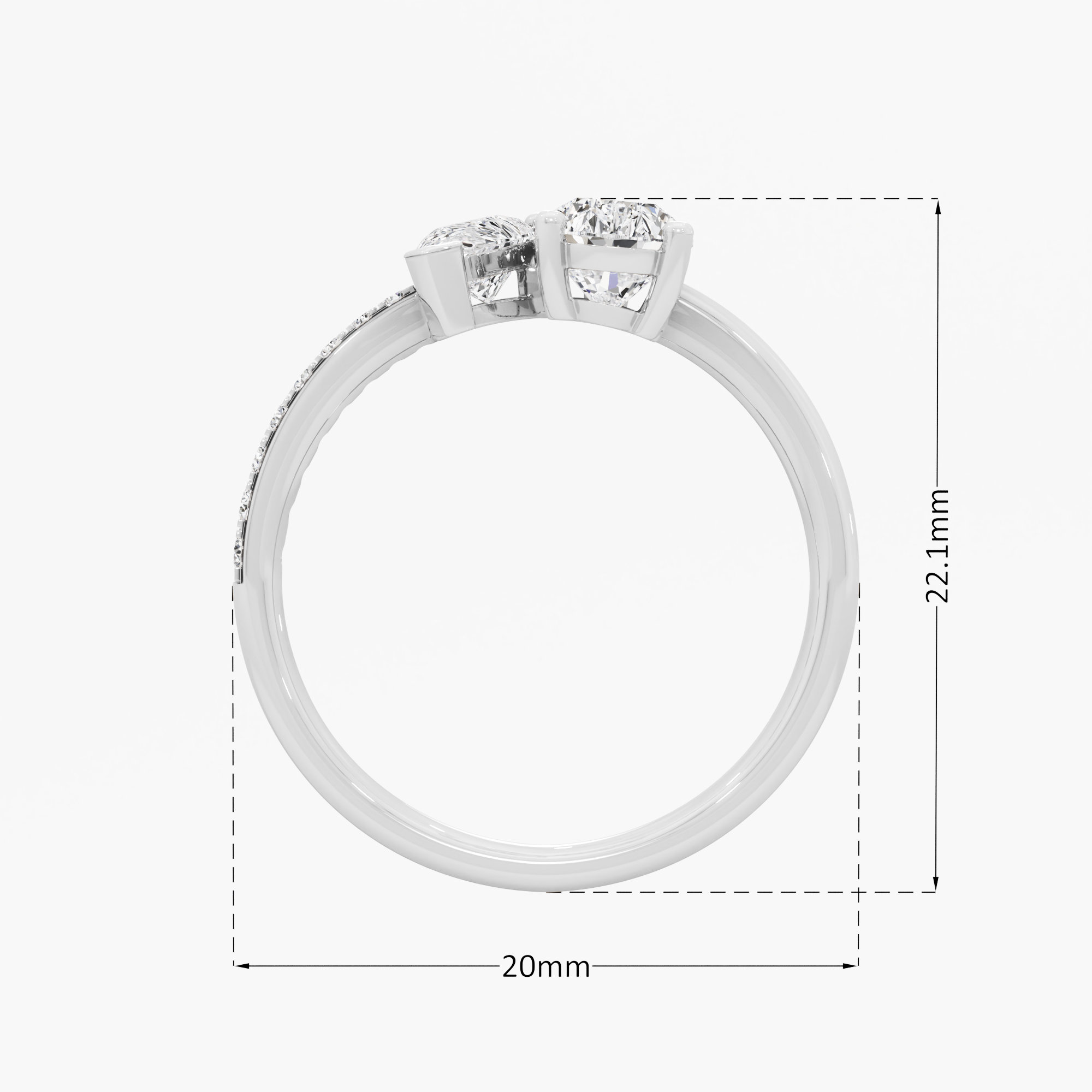 Dewdrop Duo Diamond Ring