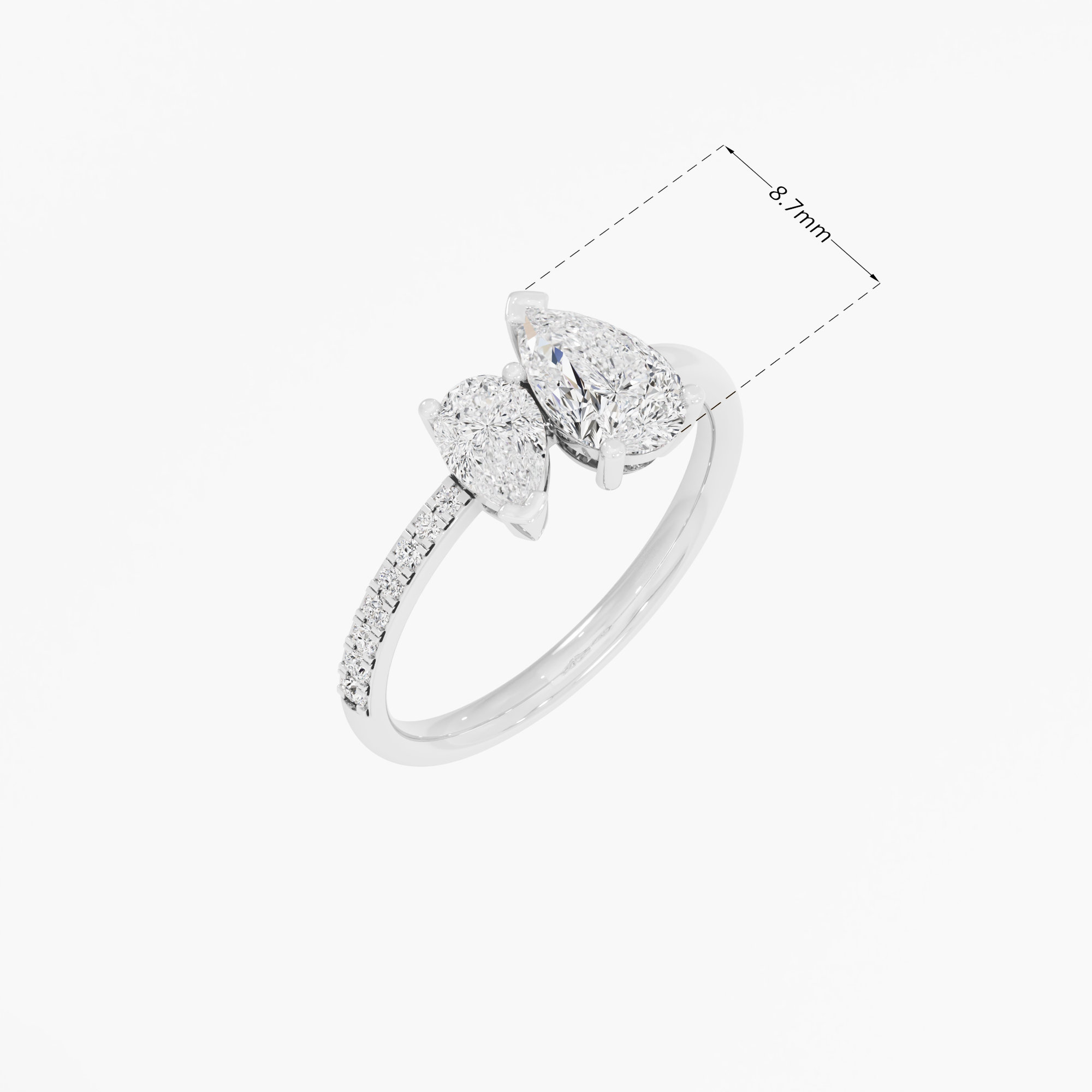 Dewdrop Duo Diamond Ring