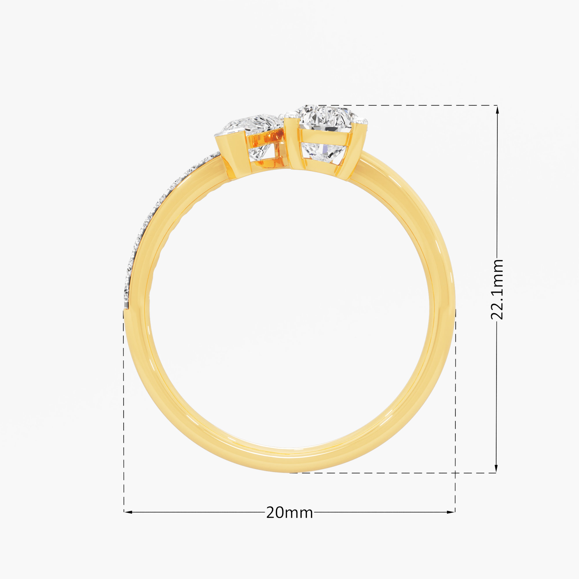 Dewdrop Duo Diamond Ring