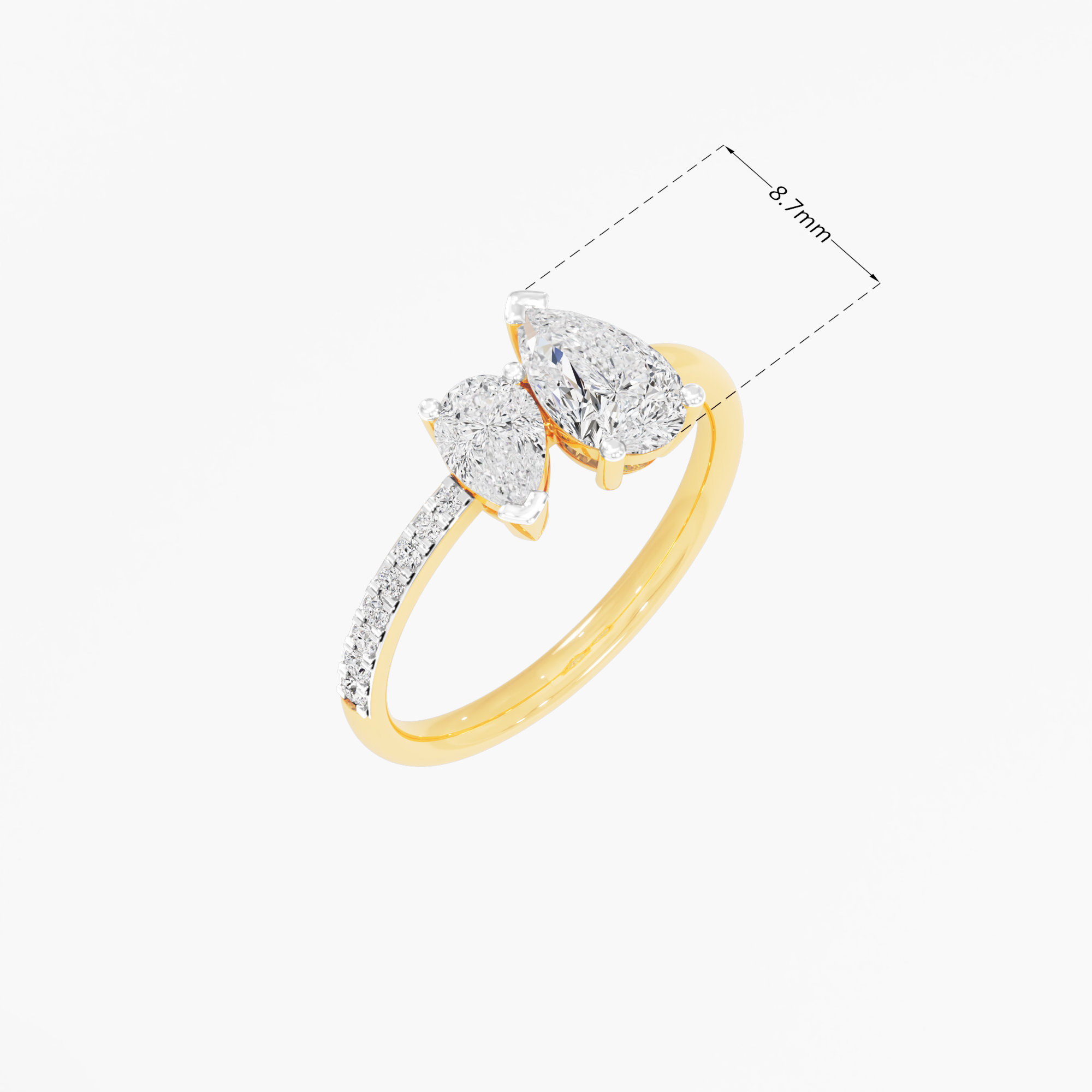 Dewdrop Duo Diamond Ring