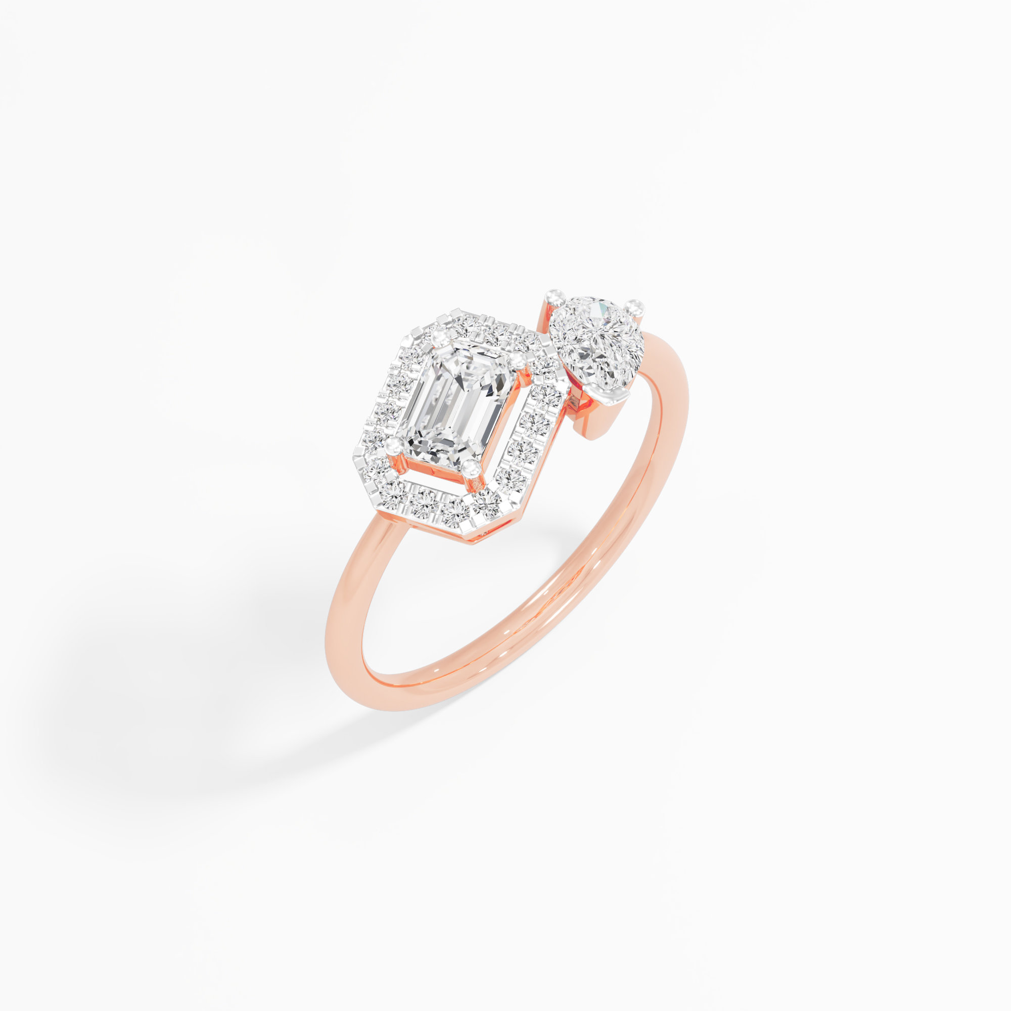 Gleaming Trinity Diamond Ring
