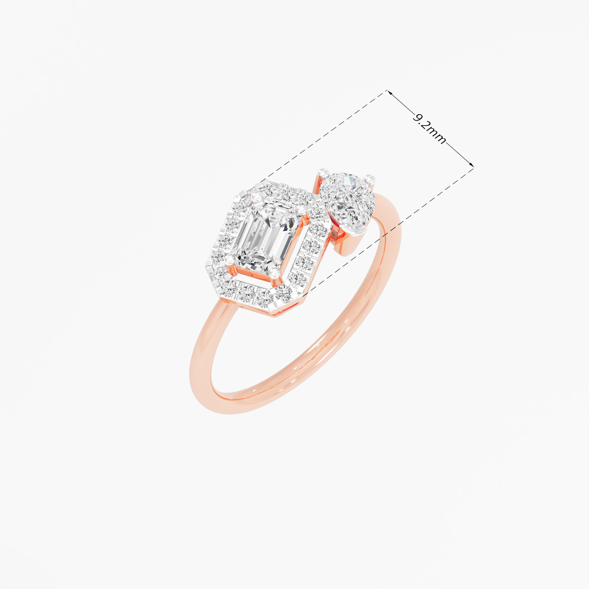 Gleaming Trinity Diamond Ring