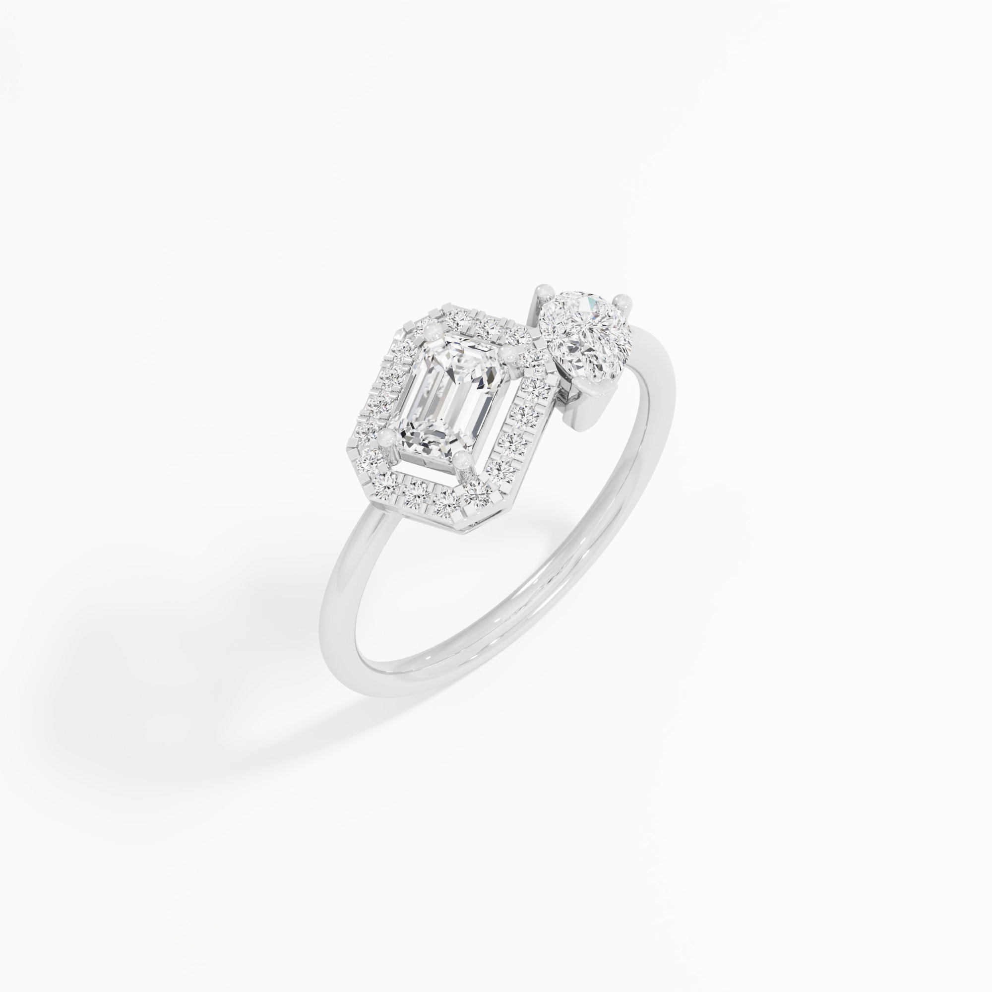 Gleaming Trinity Diamond Ring