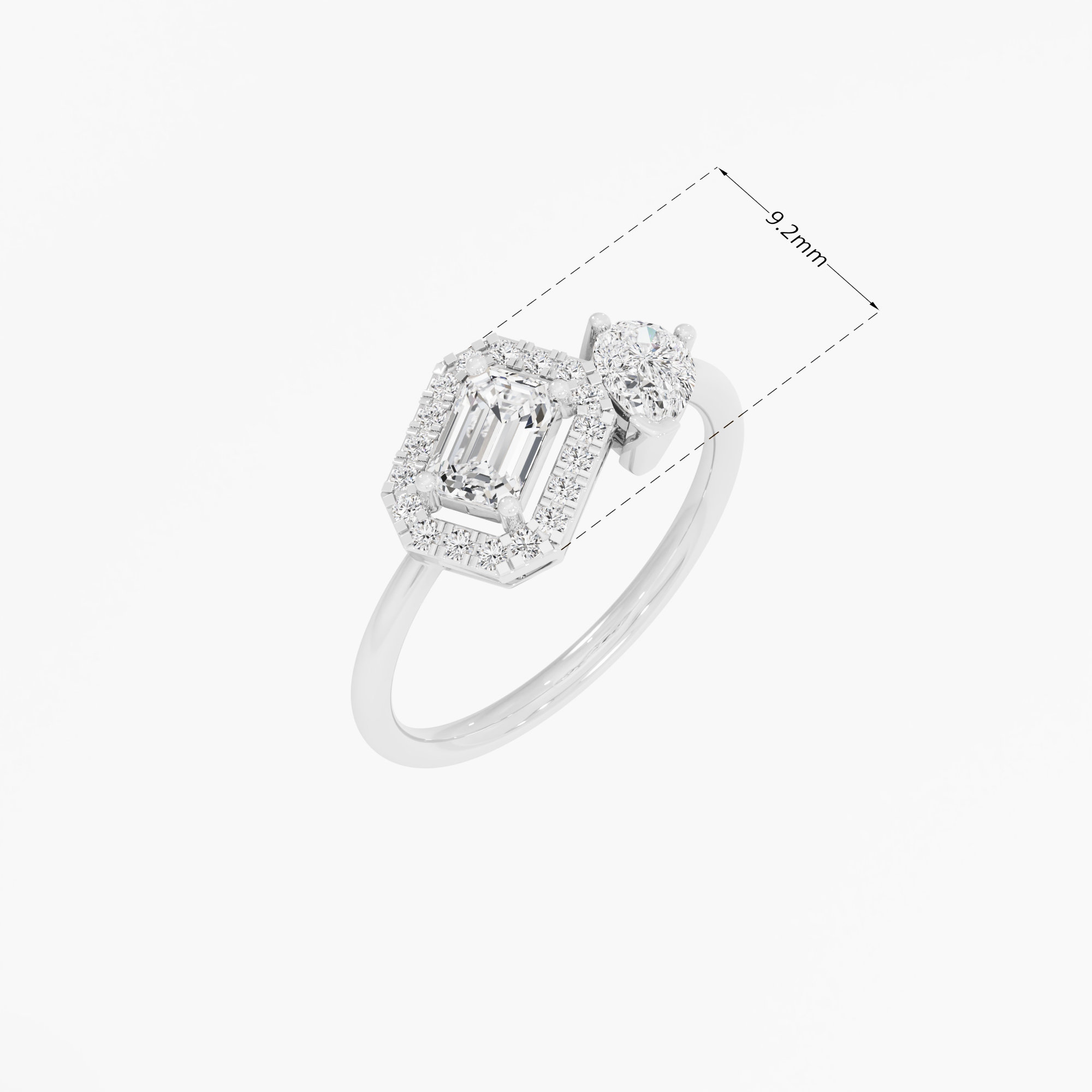 Gleaming Trinity Diamond Ring
