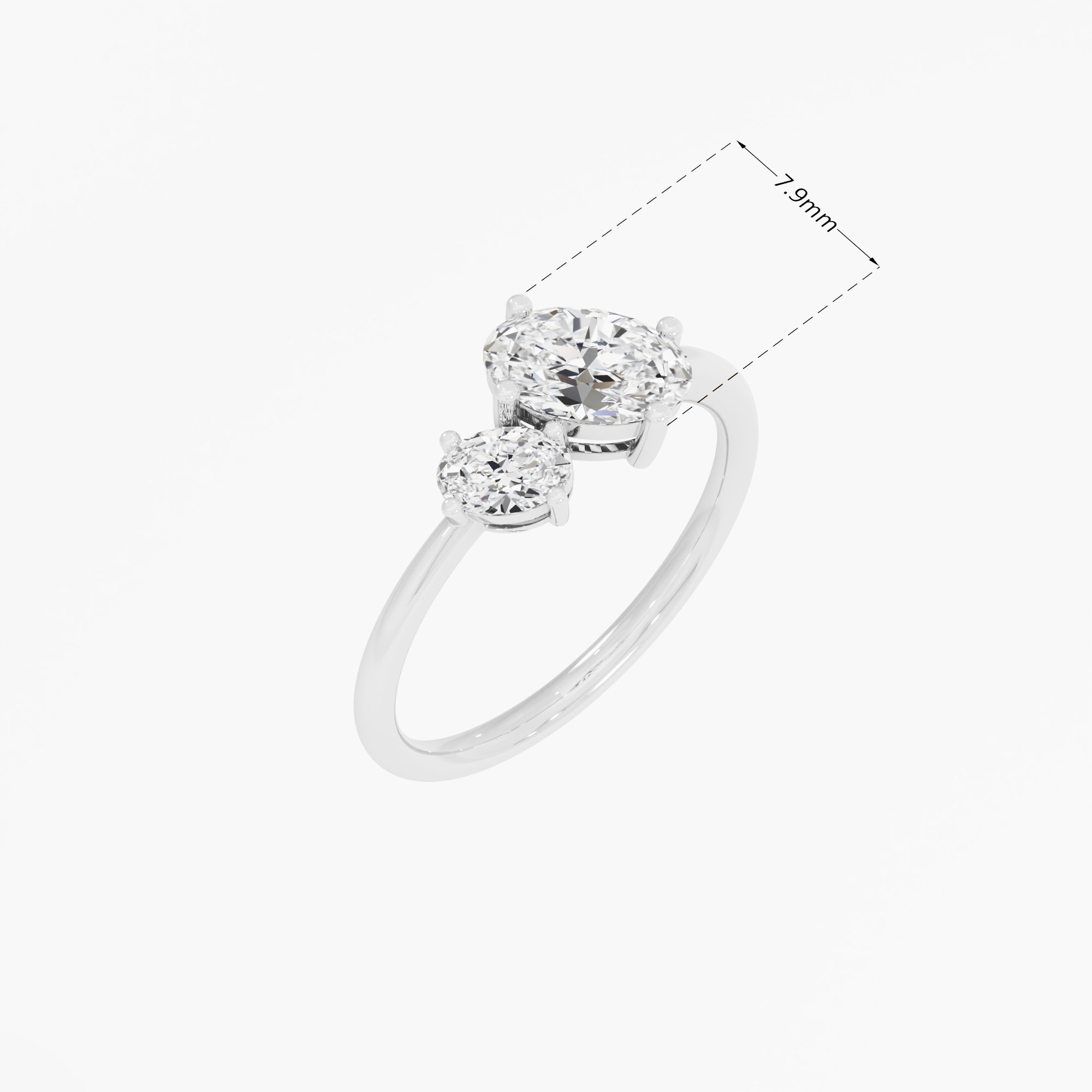 Luminous Oval Diamond Ring