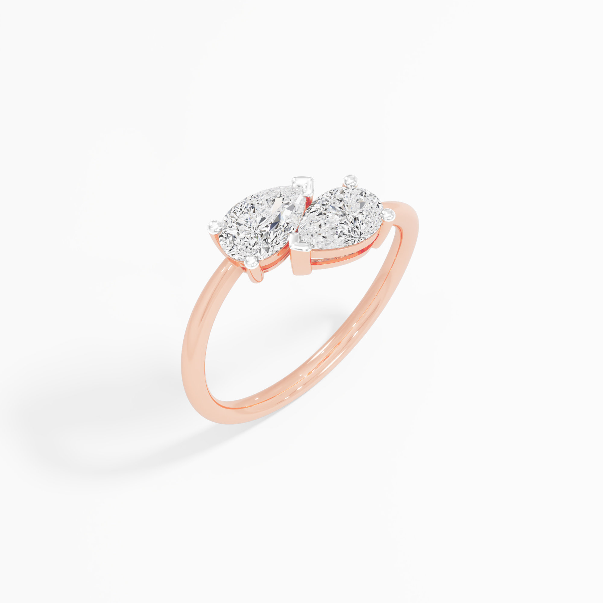 Graceful Pear Twirl Bypass Ring