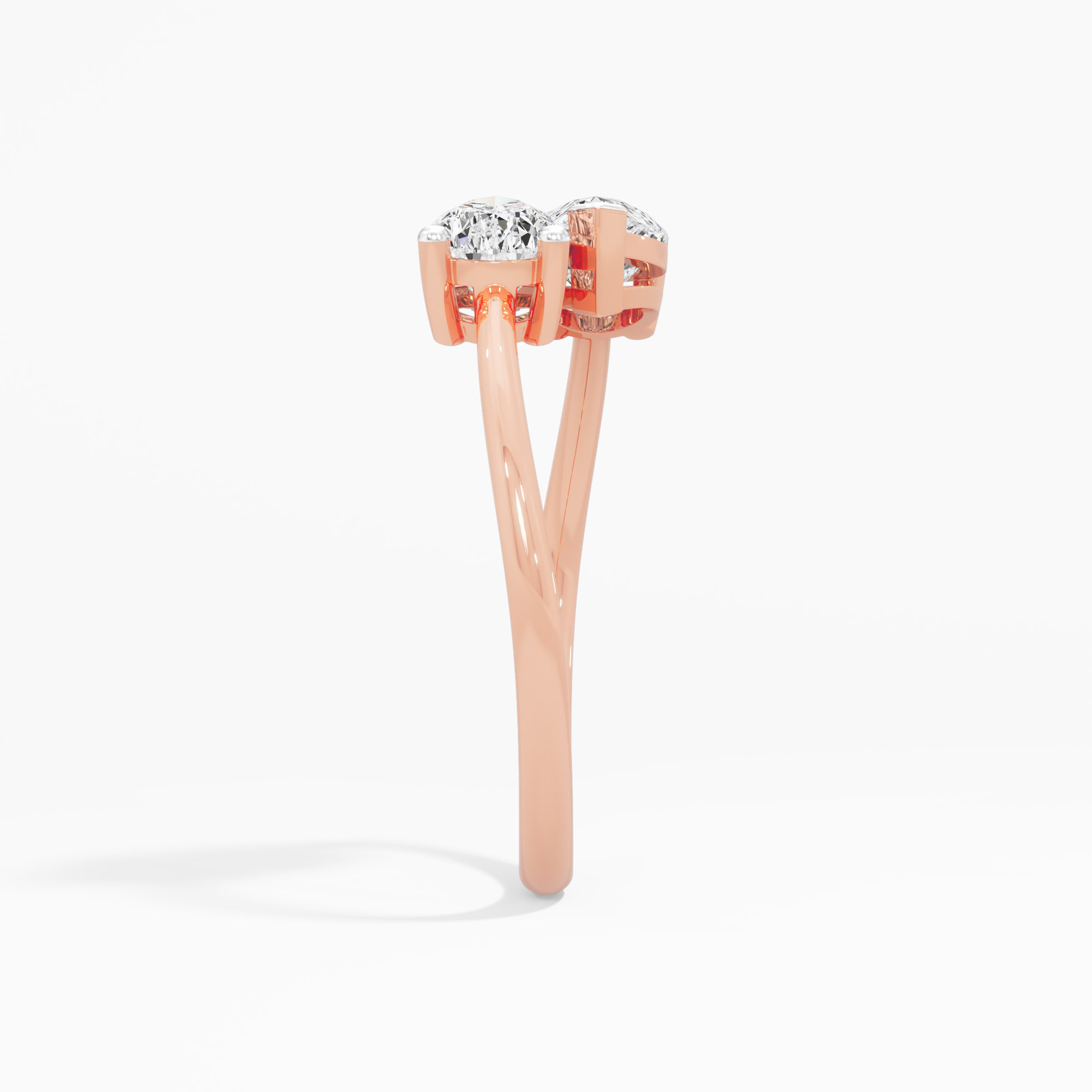 Graceful Pear Twirl Bypass Ring