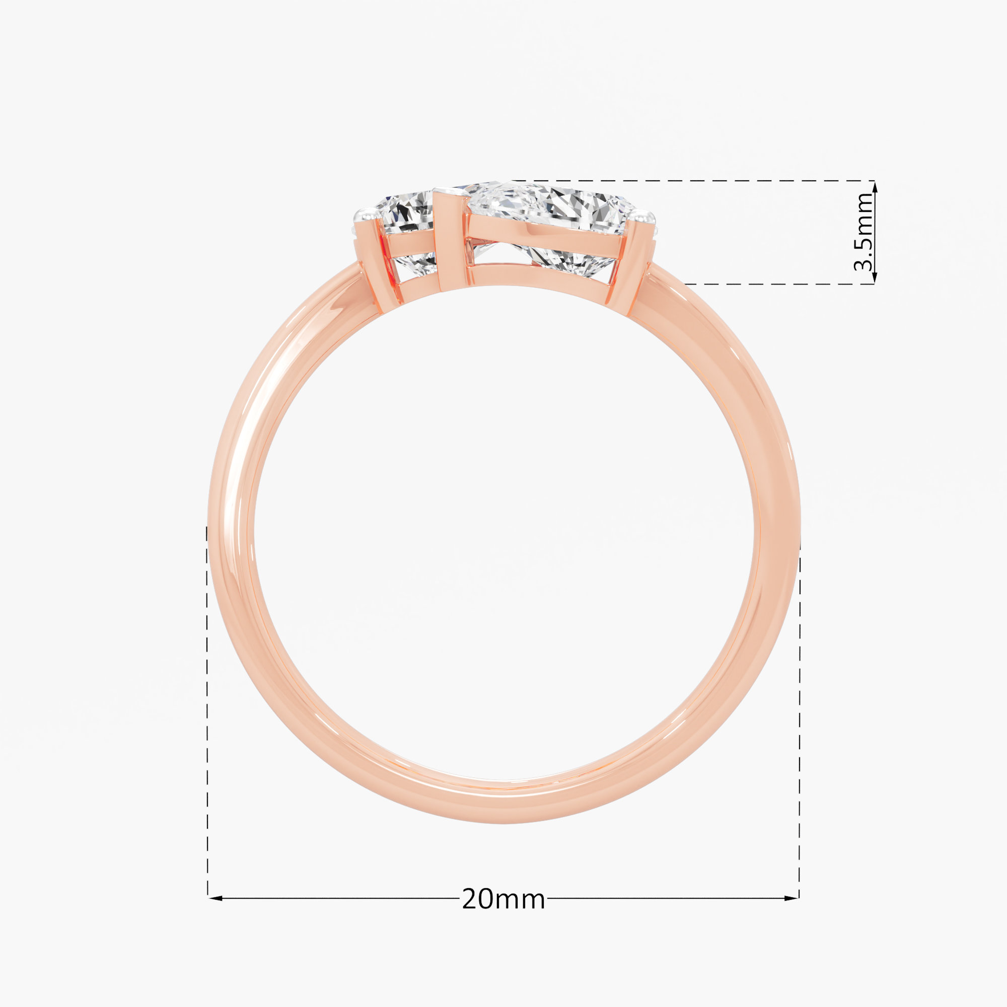 Graceful Pear Twirl Bypass Ring