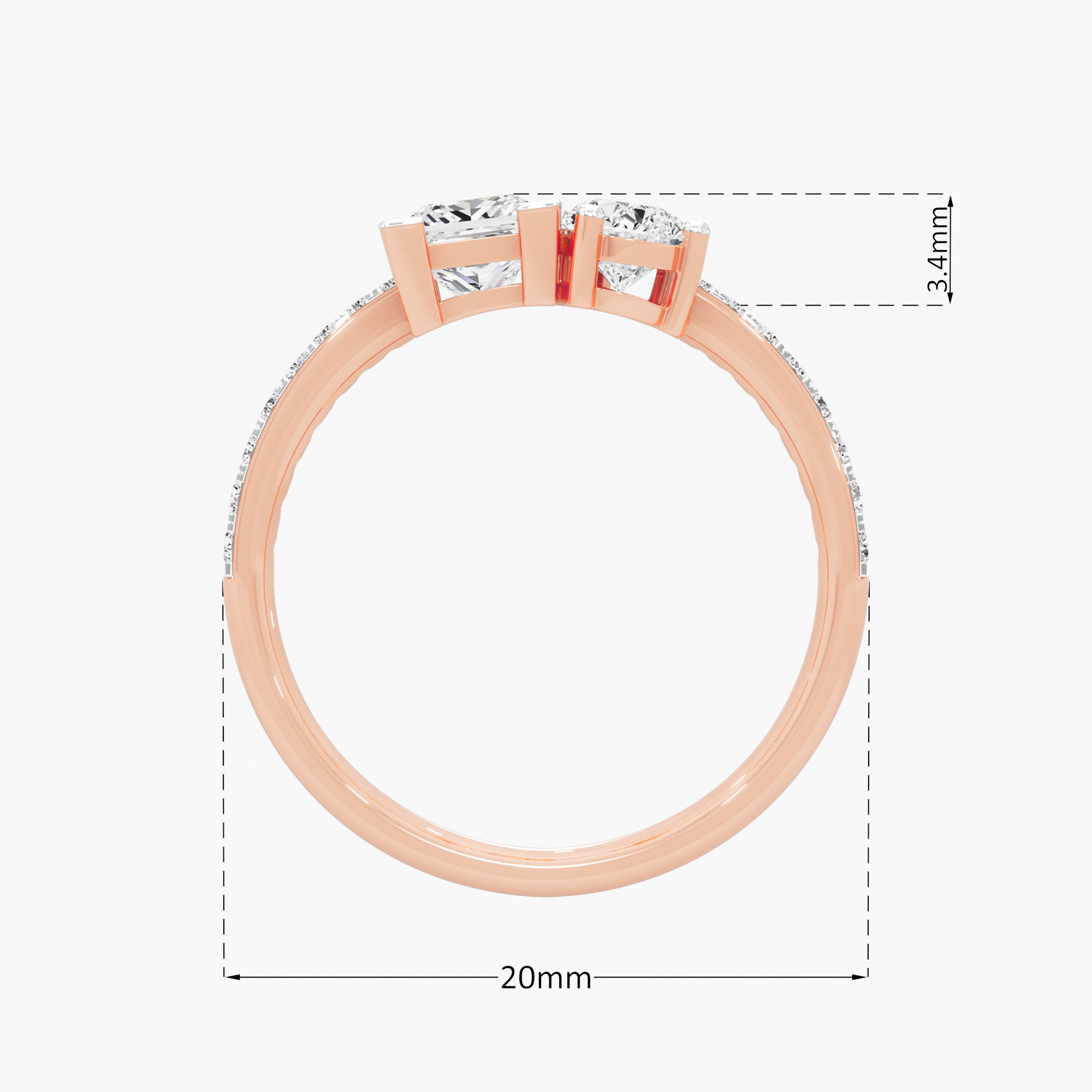 Serene Trio Diamond Ring