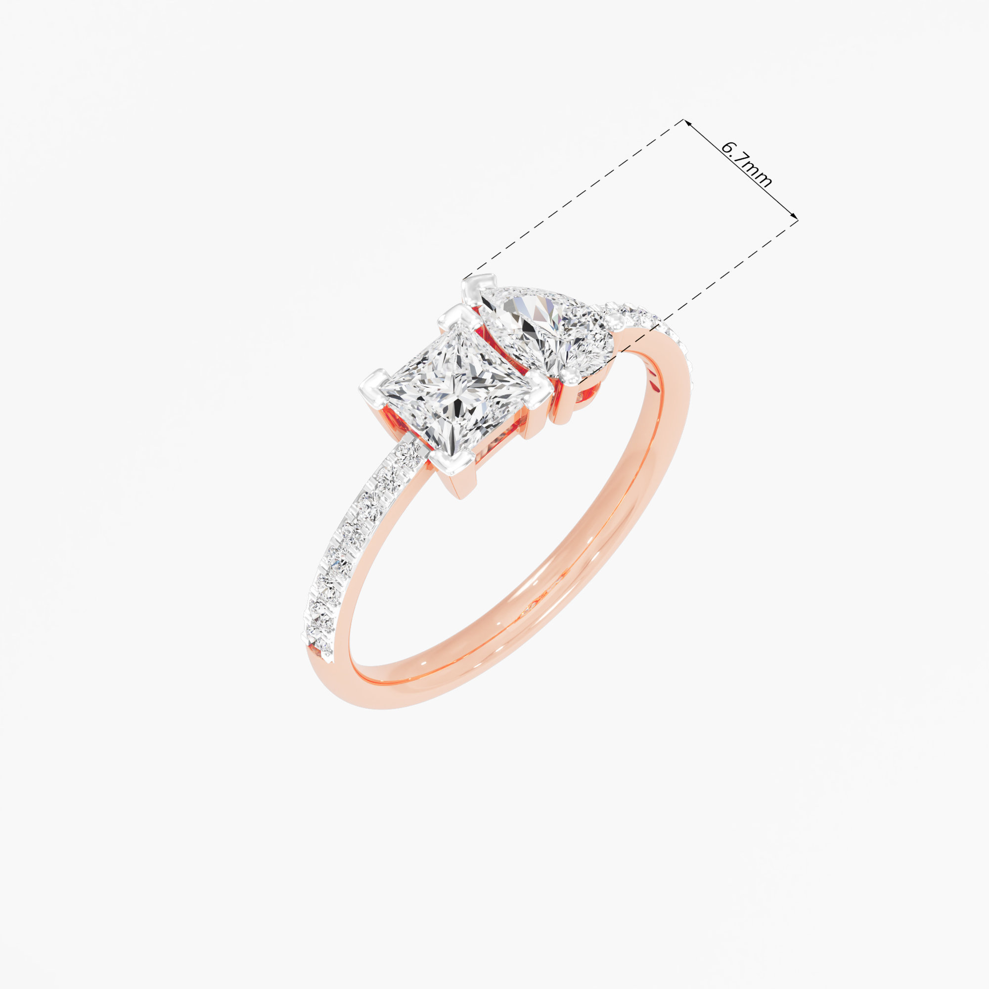 Serene Trio Diamond Ring