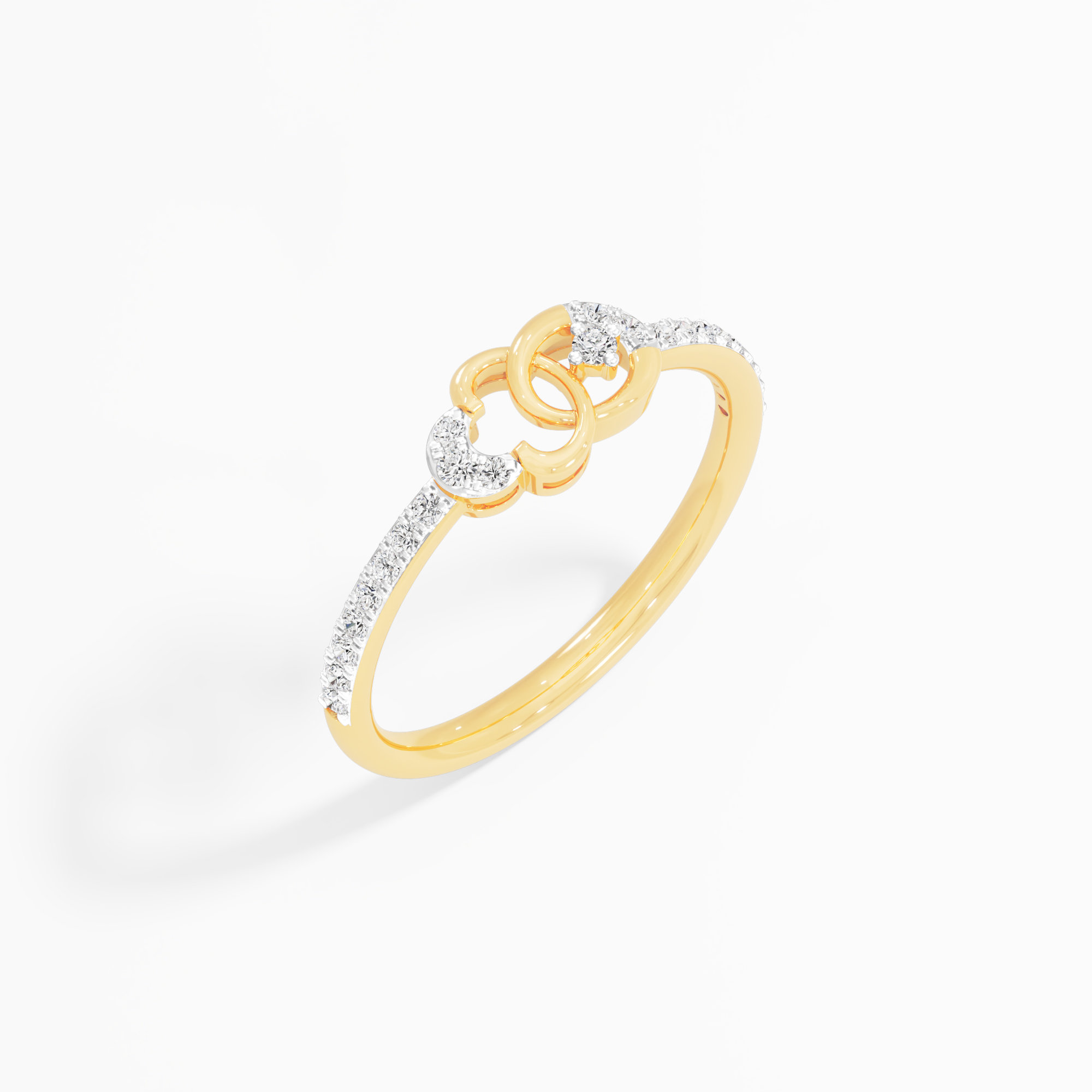 Everlasting Links Stackables Ring in 9KT Yellow Gold (Diamond Quality: FG-VVS VS)