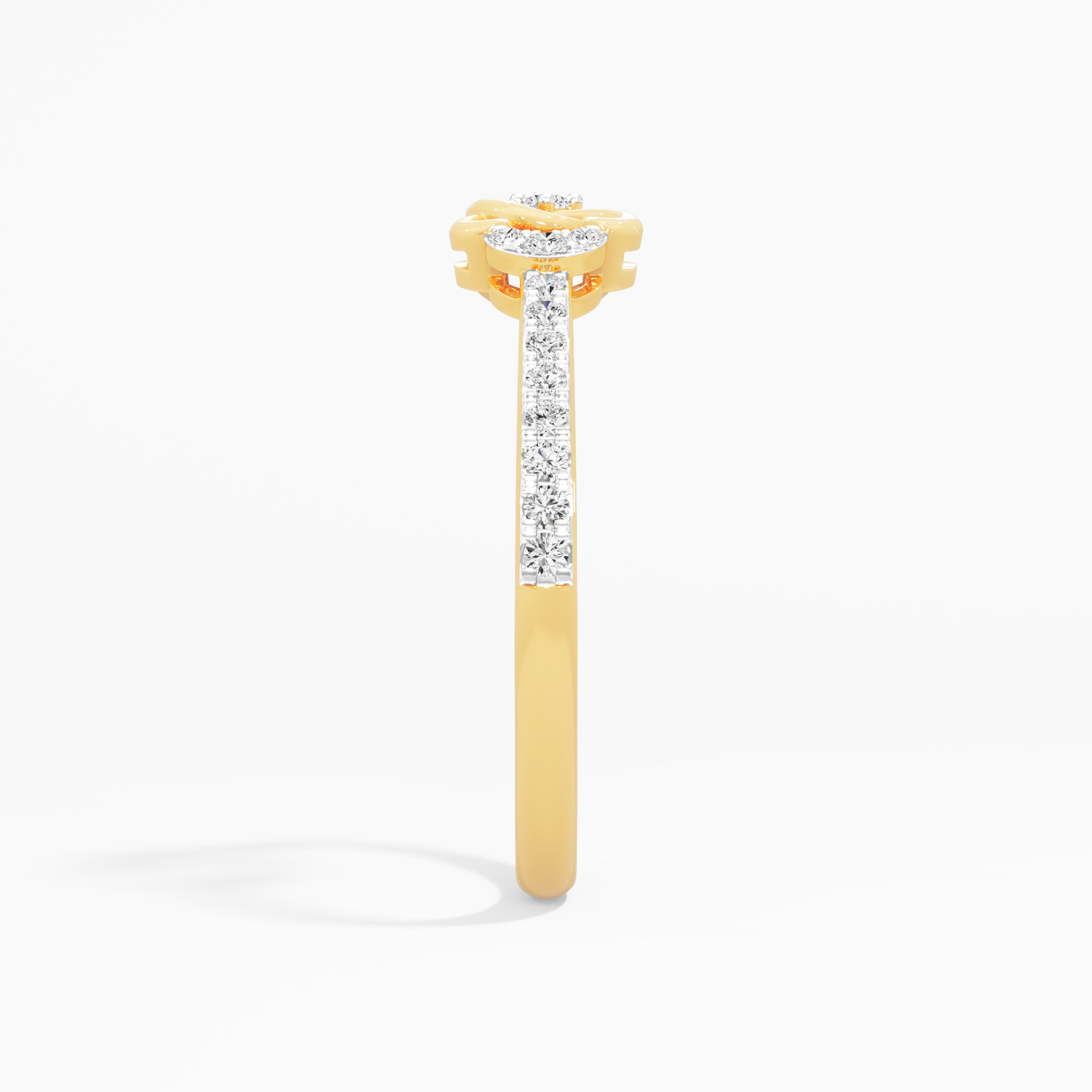 Everlasting Links Stackables Ring in 9KT Yellow Gold (Diamond Quality: FG-VVS VS)