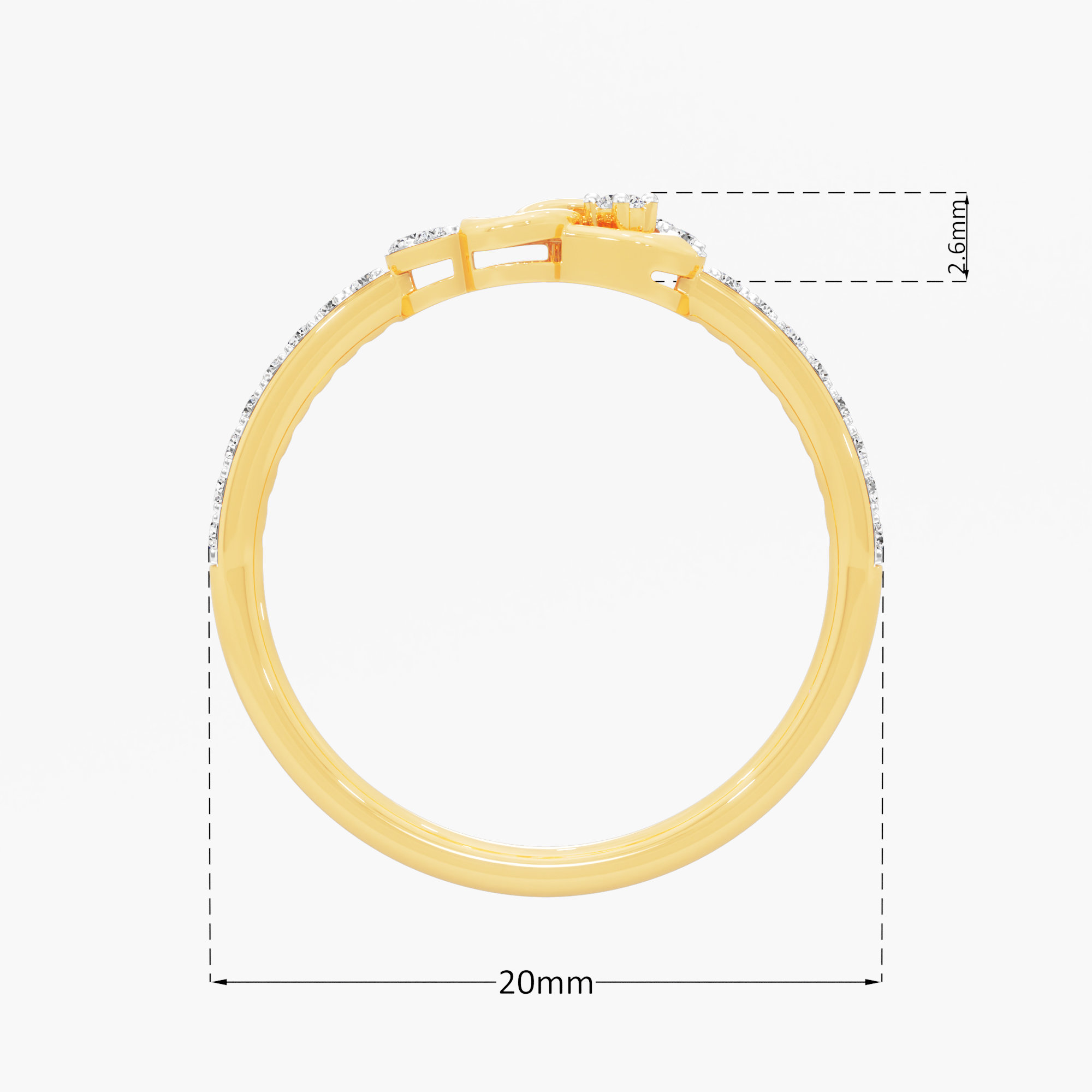 Everlasting Links Stackables Ring in 9KT Yellow Gold (Diamond Quality: FG-VVS VS)