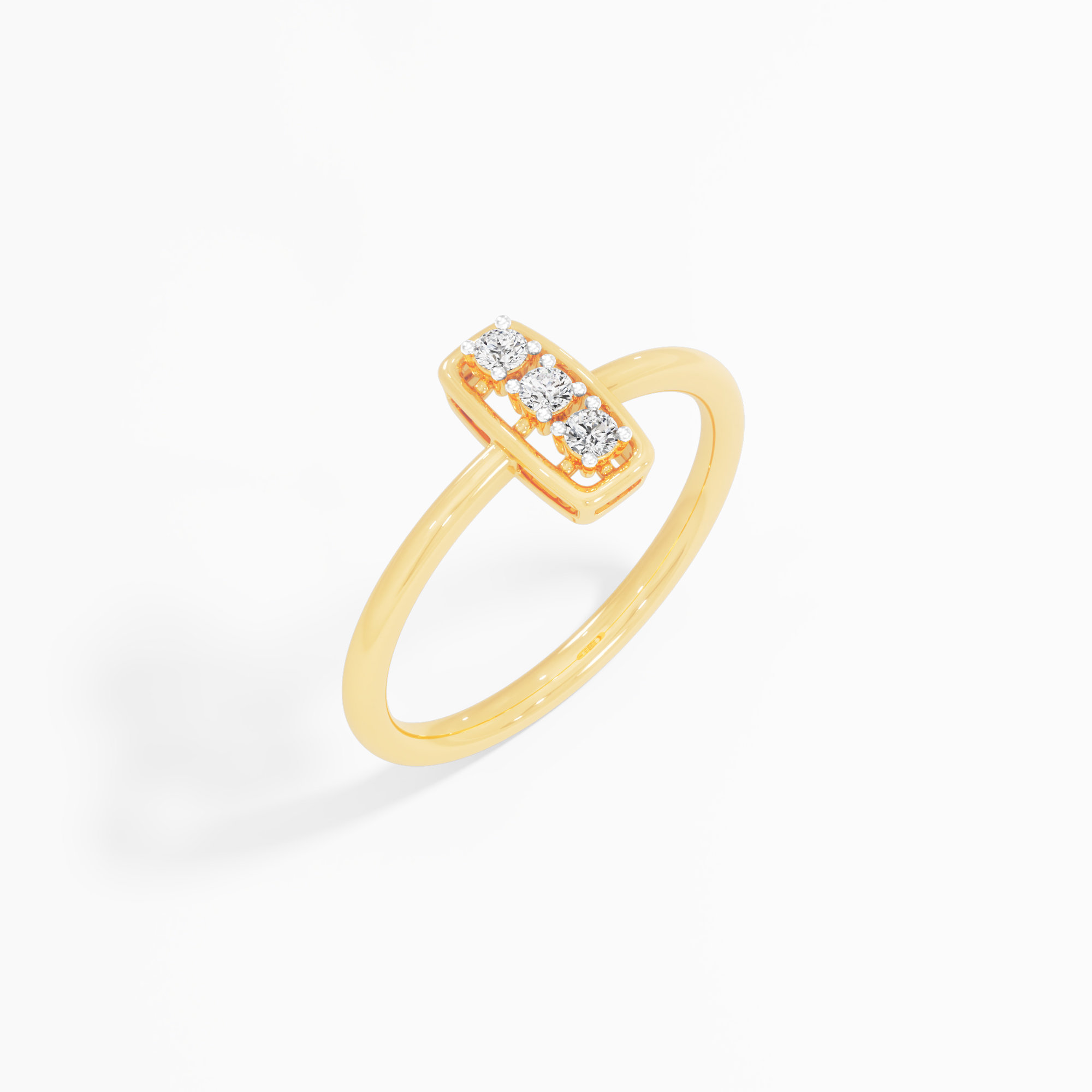 Tranquil Trio Trios Ring in 9KT Yellow Gold (Diamond Quality: FG-VVS VS)
